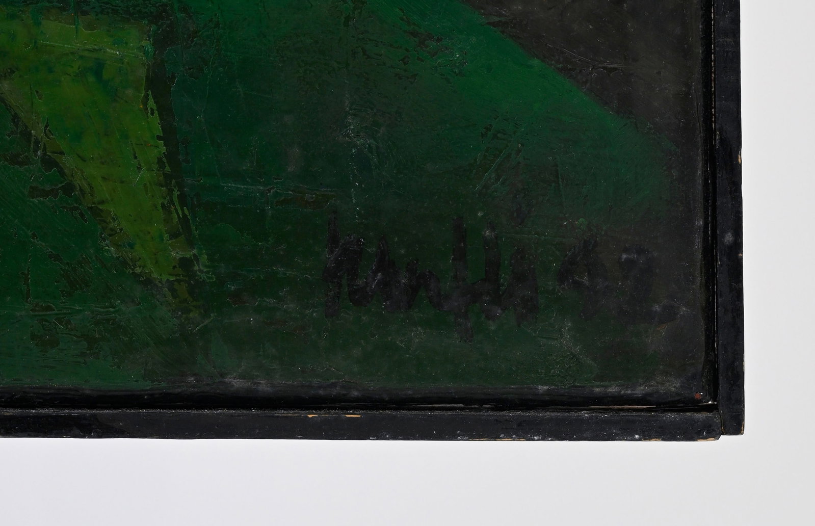 Walter Mafli (1915-2017), Poinsettia, 1992, huile sur toile, signée et datée, 110,5x110,5  - 4