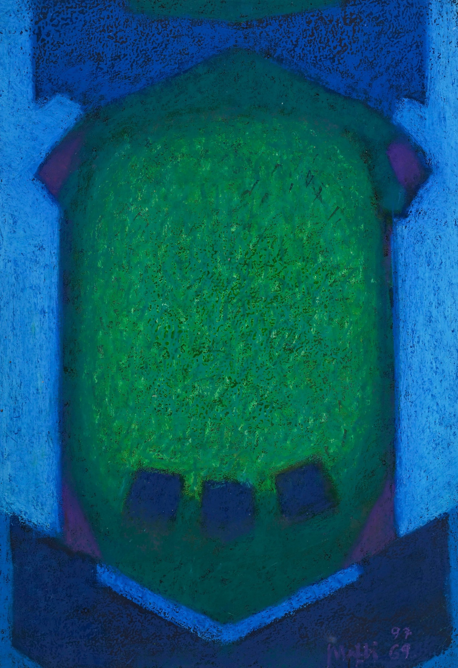 Walter Mafli (1915-2017), Composition, 1969-97, pastel gras sur papier, signé et daté, 63x (1 of 5)