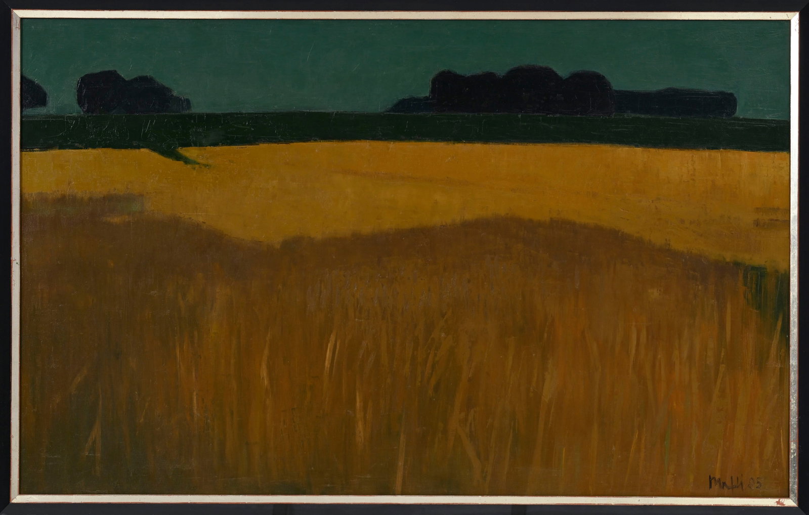 Walter Mafli (1915-2017), Champ de blé en été, 1985, huile sur toile, signée et  - 2