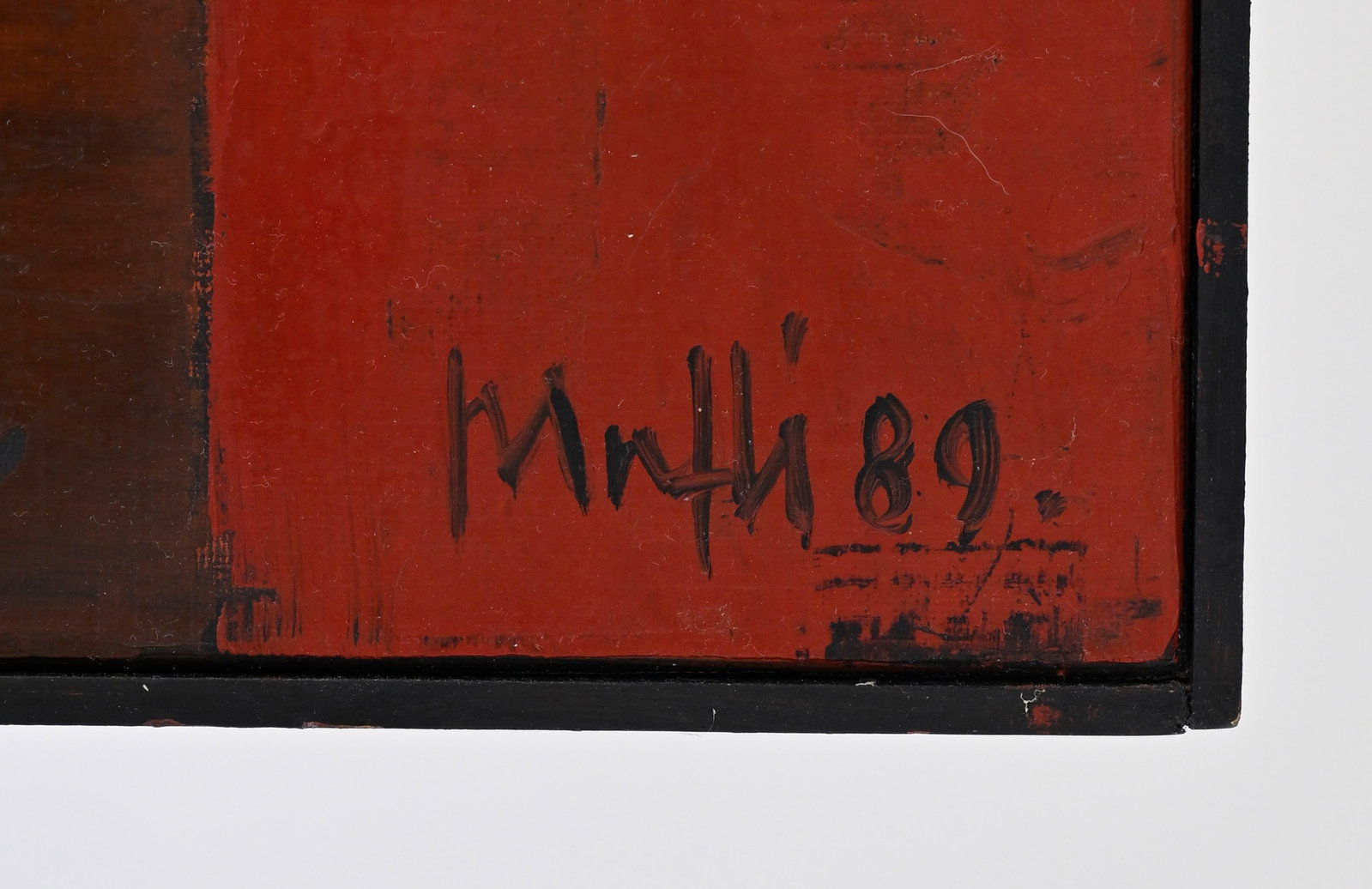 Walter Mafli (1915-2017), Portrait d'enfant, 1989, huile sur toile, signée et datée, 110x1 - 4