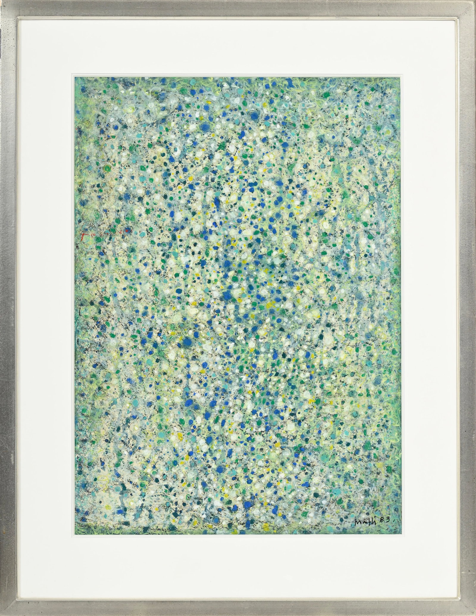 Walter Mafli (1915-2017), Champ de fleurs, 1983, pastel et gouache sur papier, signé et dat - 2