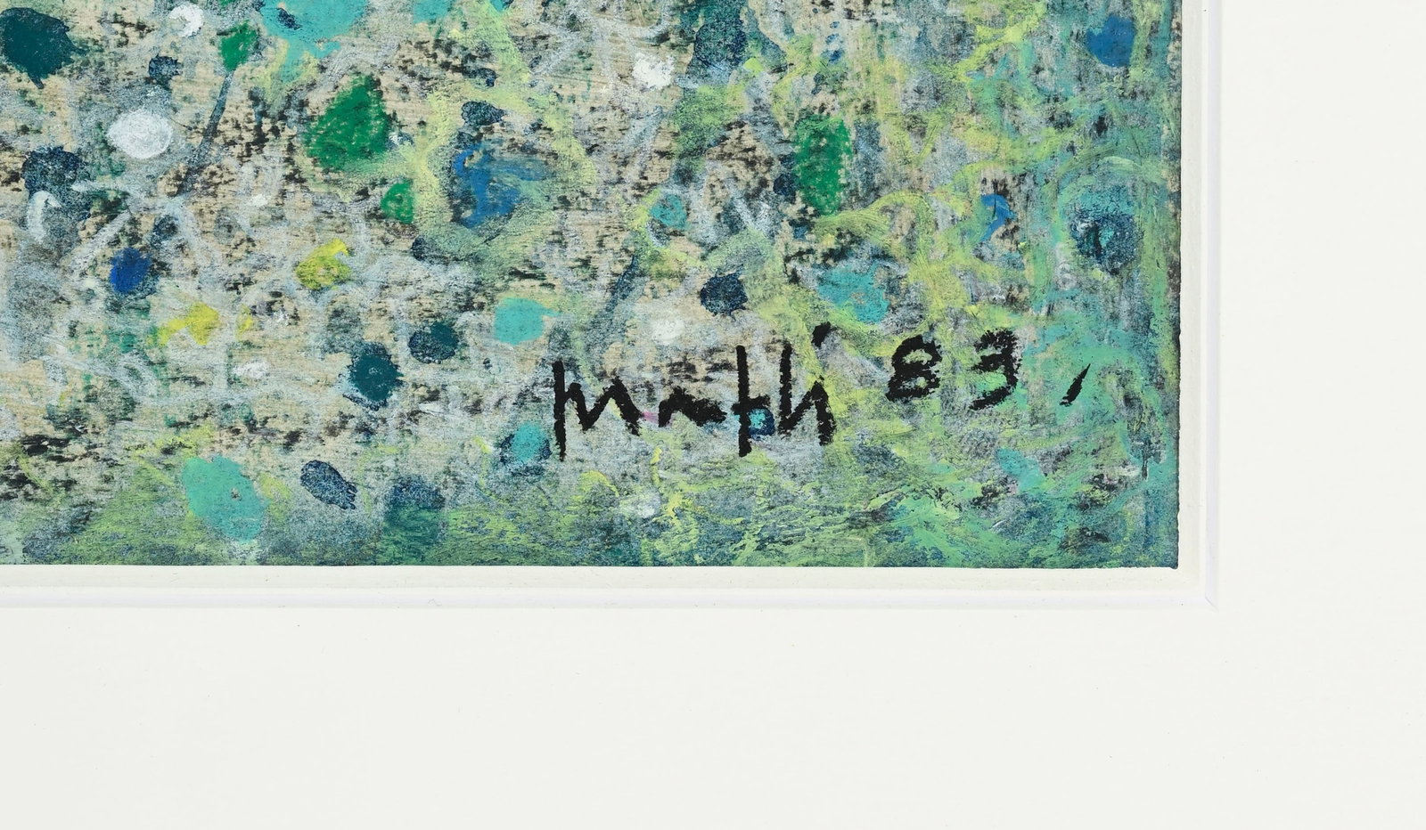 Walter Mafli (1915-2017), Champ de fleurs, 1983, pastel et gouache sur papier, signé et dat - 4