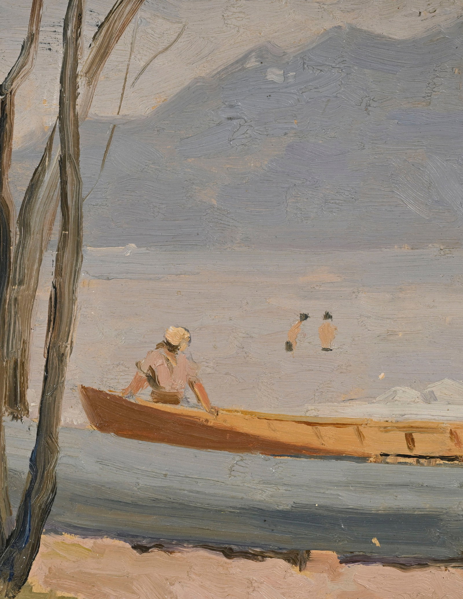 Casimir Reymond (1893-1969), Baigneurs, 1933, huile sur carton, signée et datée, 21x34,5 c - 4
