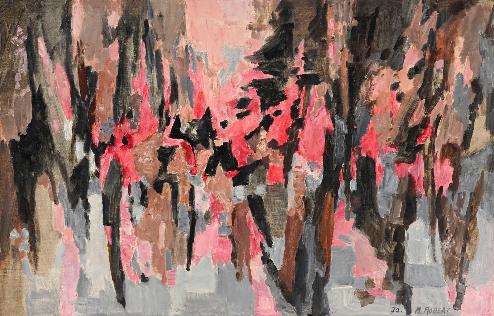Maurice Robert (1909-1992), "Aurore", 1970, huile sur toile, signée et datée, 65x100 cm (1 of 5)