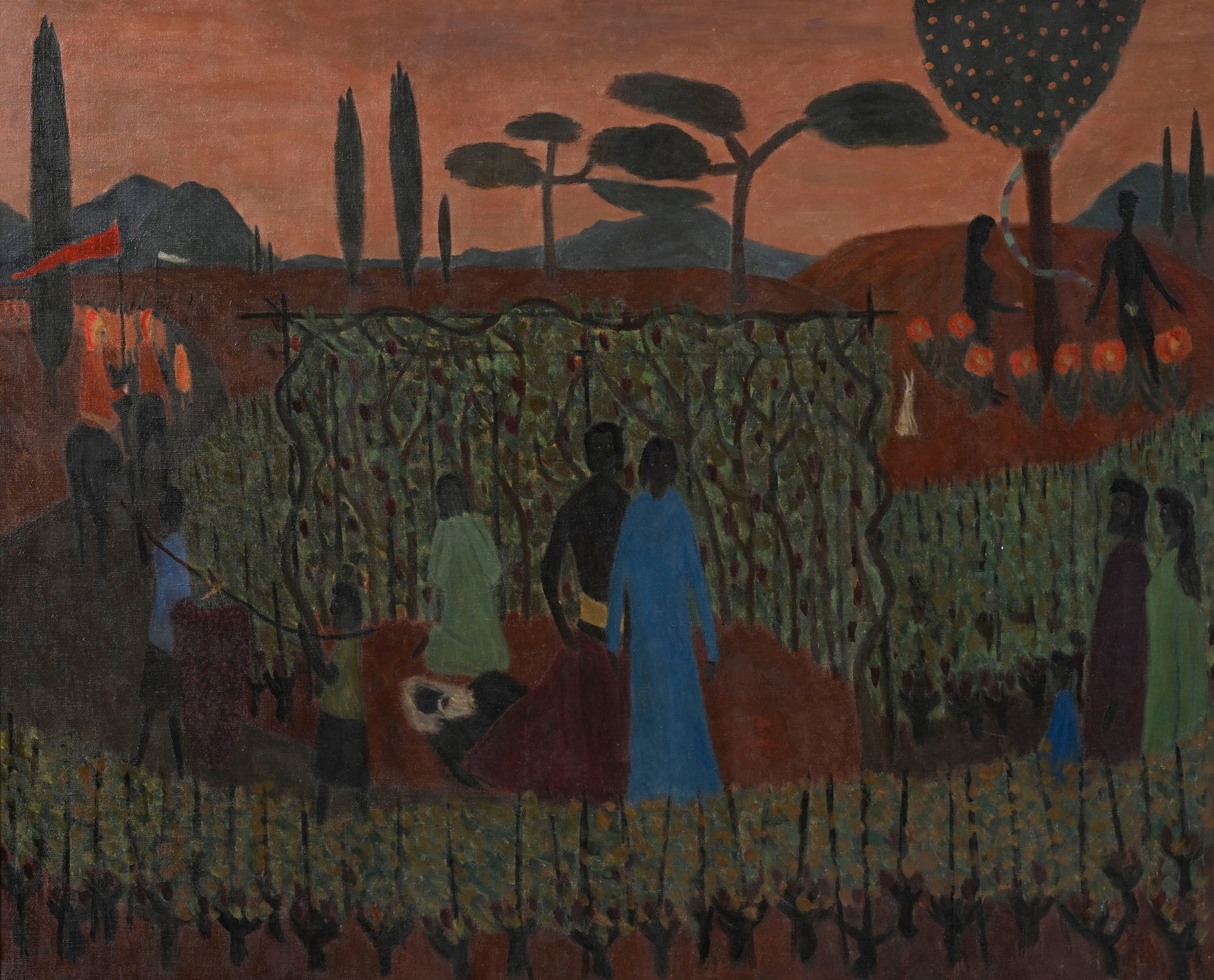 Henry Roulet (1915-1995), "Ivresse de Noé", 1973, huile sur toile, signée, contresigné (1 of 5)