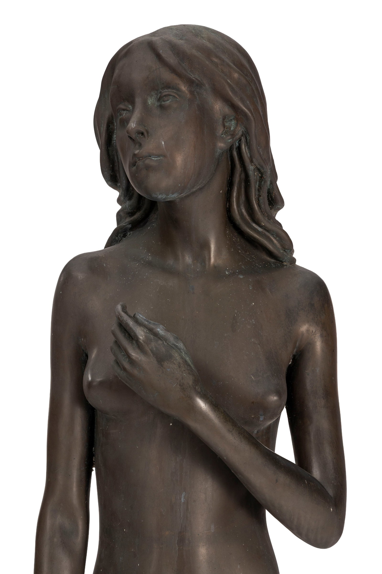 Heinz Schwarz (1920-1994), Femme nue debout, sculpture en bronze, signée, cachet de fondeur F.  - 2