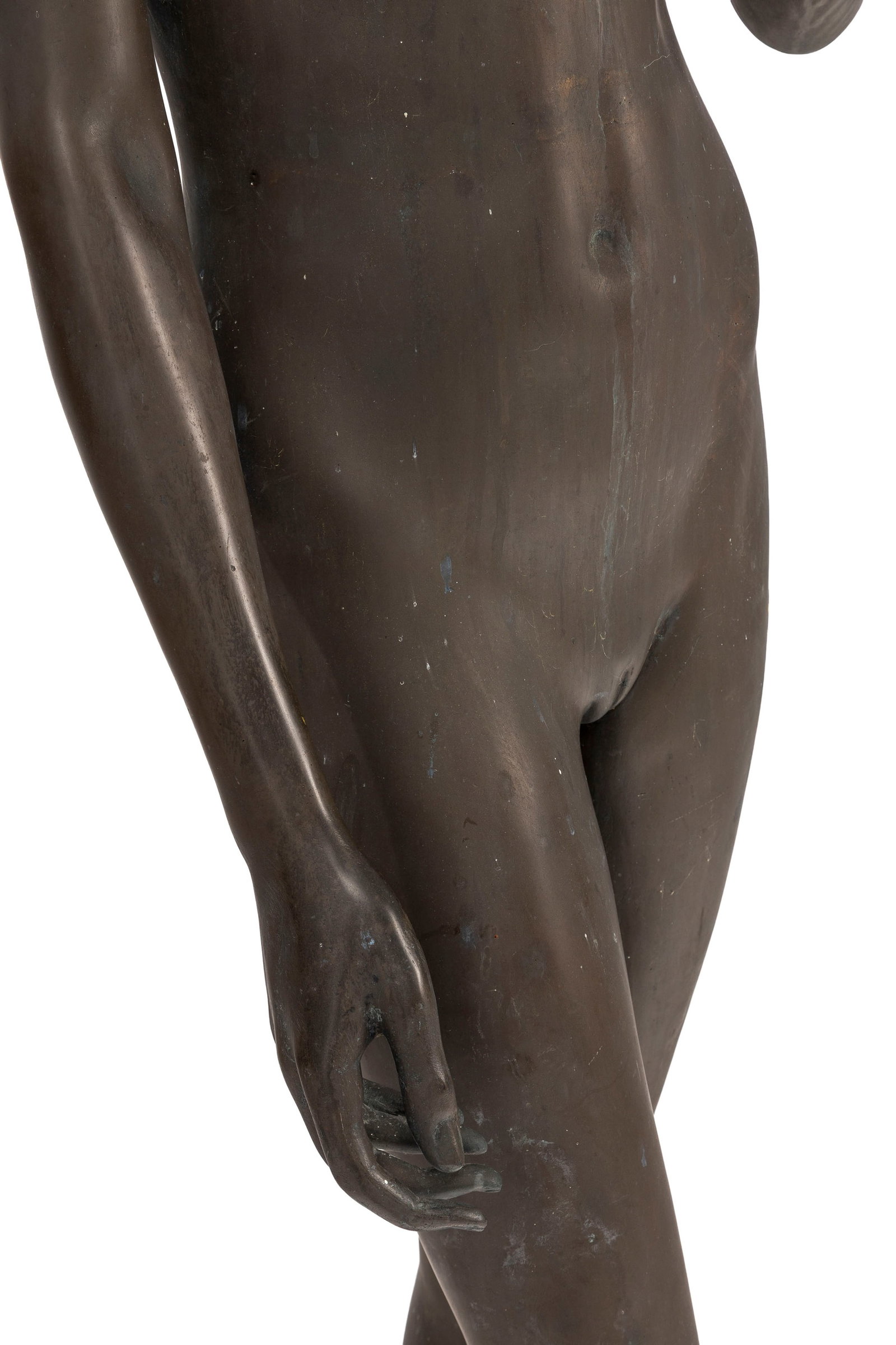 Heinz Schwarz (1920-1994), Femme nue debout, sculpture en bronze, signée, cachet de fondeur F.  - 3