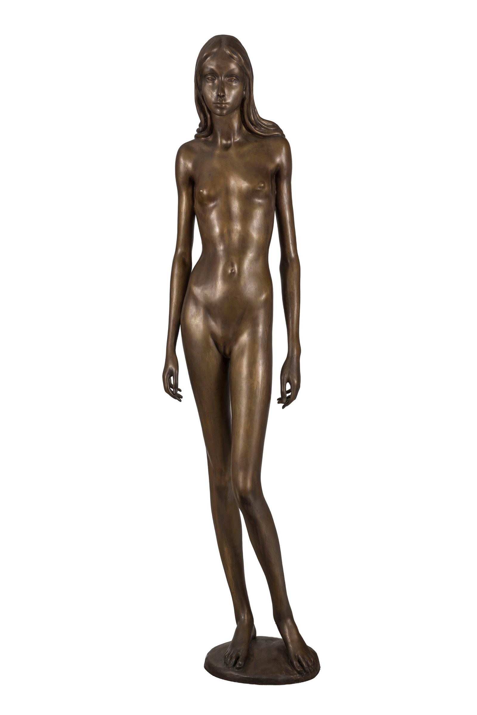 Heinz Schwarz (1920-1994), Femme nue, sculpture en bronze patiné, cachets d'artiste ("Schwarz") - 2