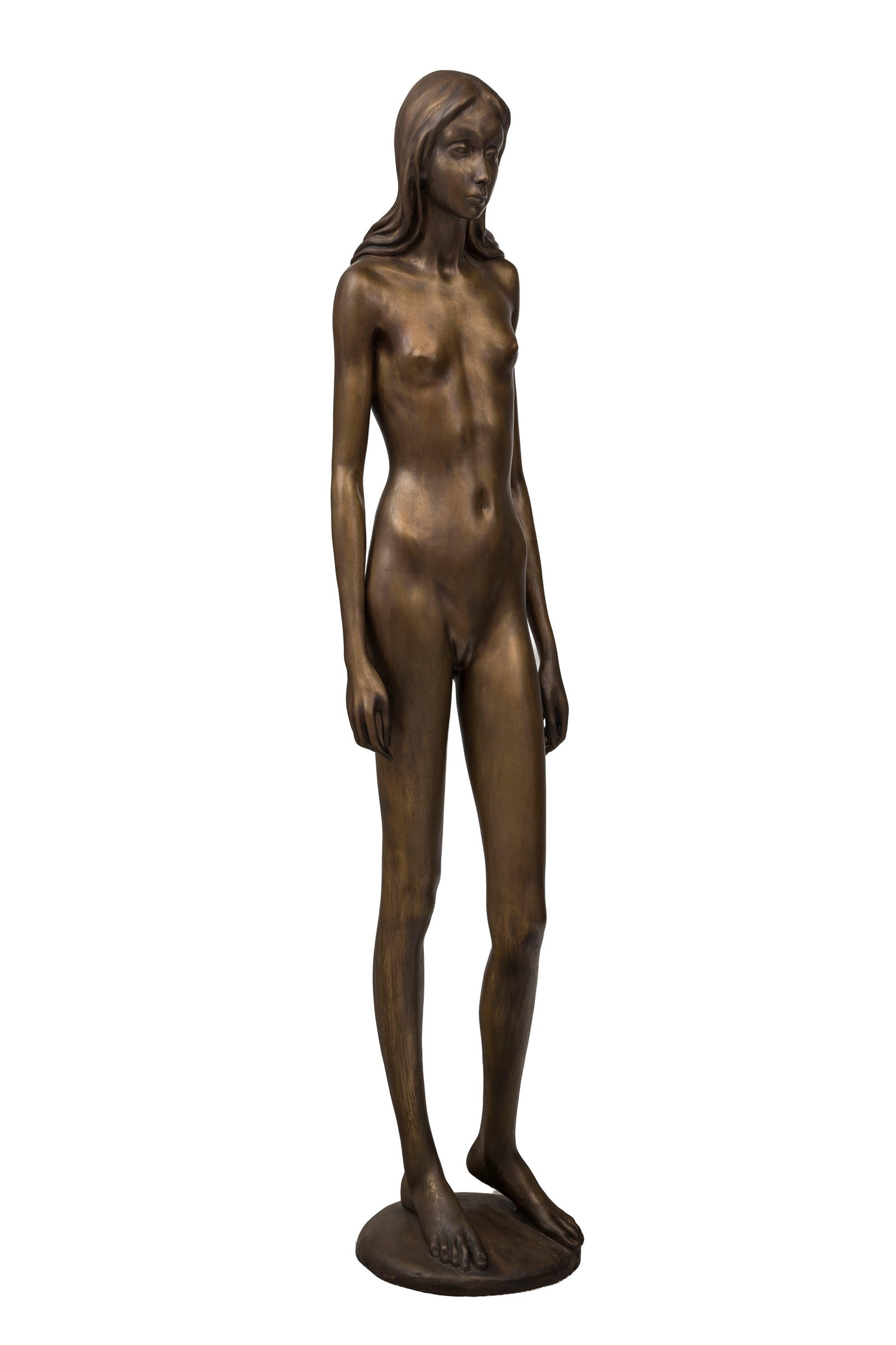 Heinz Schwarz (1920-1994), Femme nue, sculpture en bronze patiné, cachets d'artiste ("Schwarz") - 3