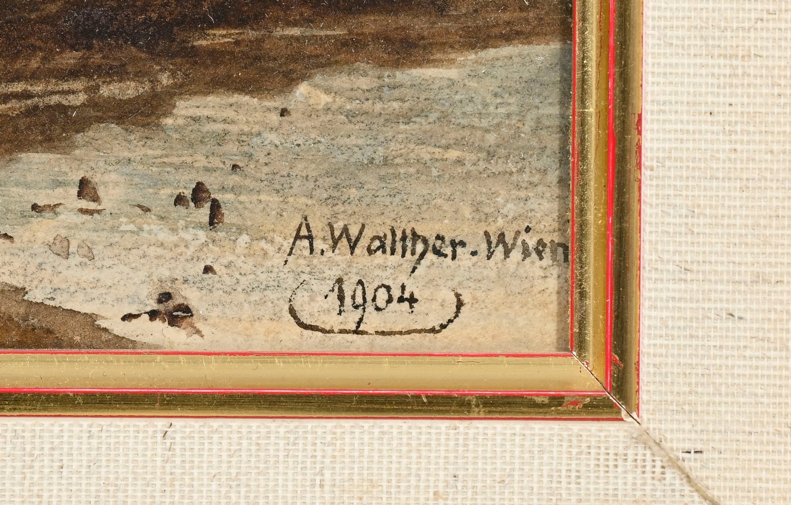 Albert Walther-Wien (XIX-XX), "Schmidmüller", 1904, aquarelle et crayon de couleur sur papier,  - 4