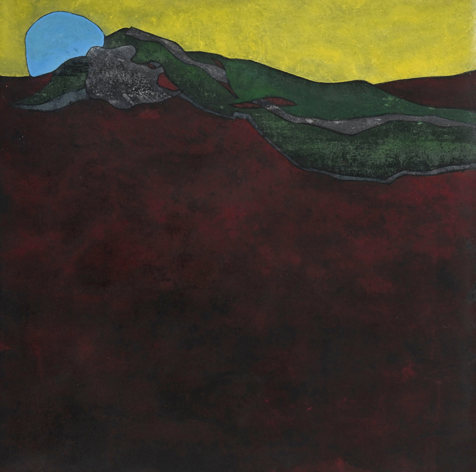 Peter Wullimann (1941-2016), Coucher de soleil, 1984, technique mixte sur papier, signée et dat (1 of 5)