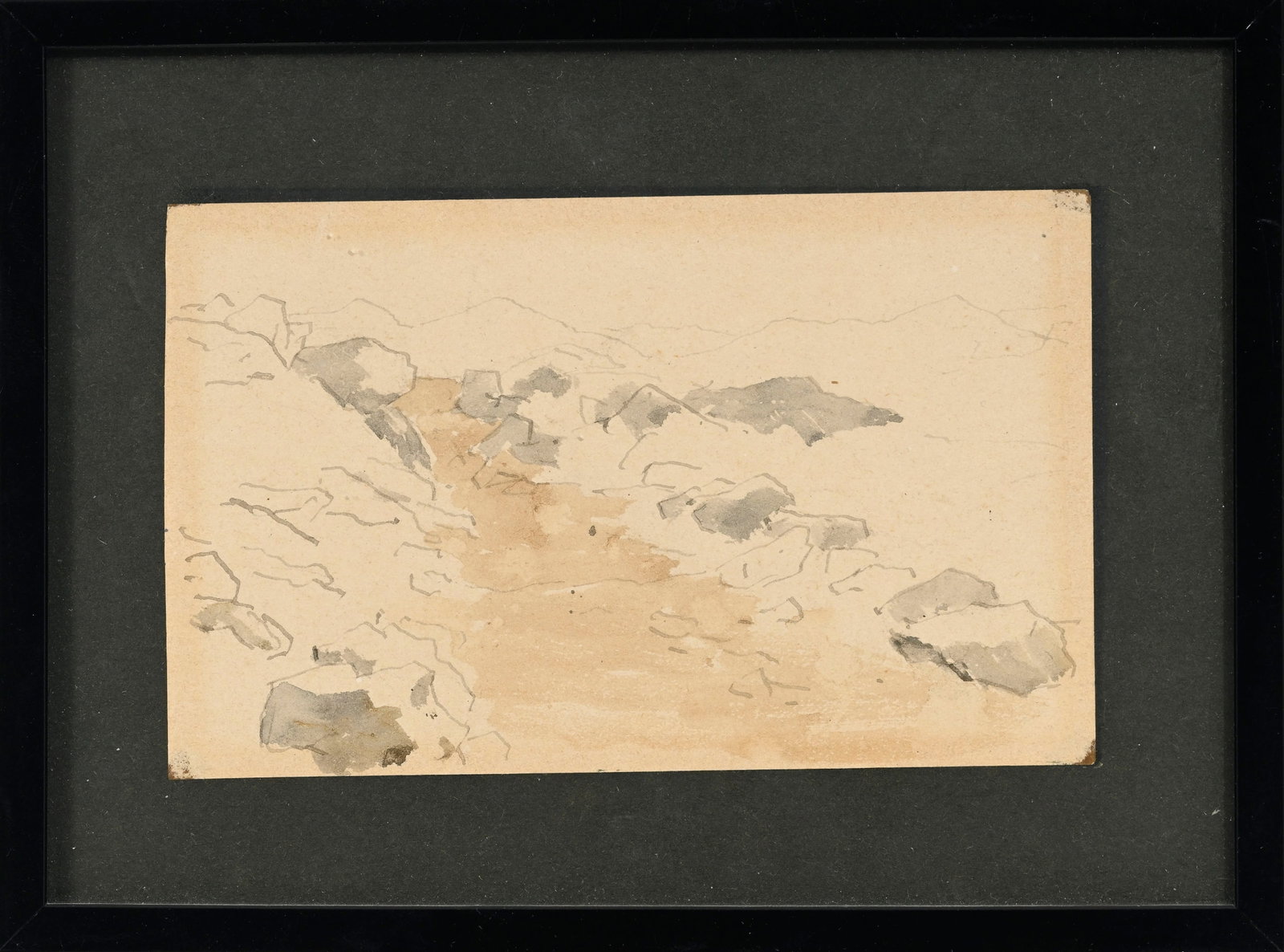 Albert Anker (1831-1910), Paysages et intérieurs, ensemble de 2 aquarelles, 2 mines de plomb et - 10