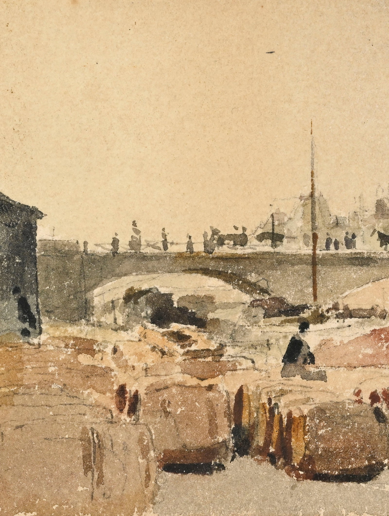Albert Anker (1831-1910), Paysages et intérieurs, ensemble de 2 aquarelles, 2 mines de plomb et - 16