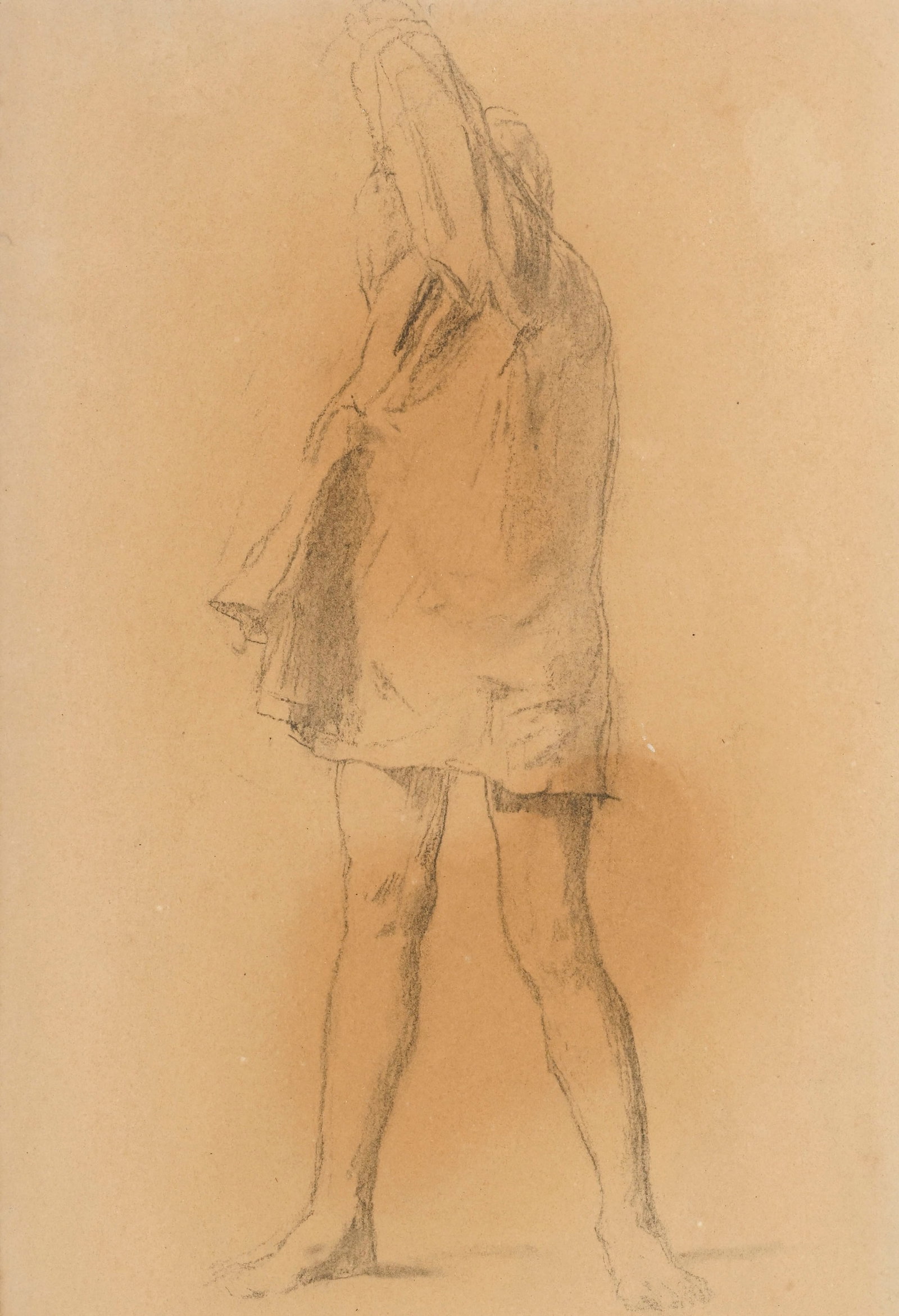 Albert Anker (1831-1910), L'habillement, crayon sur papier, tampon de la succession A. Anker au vers (1 of 4)