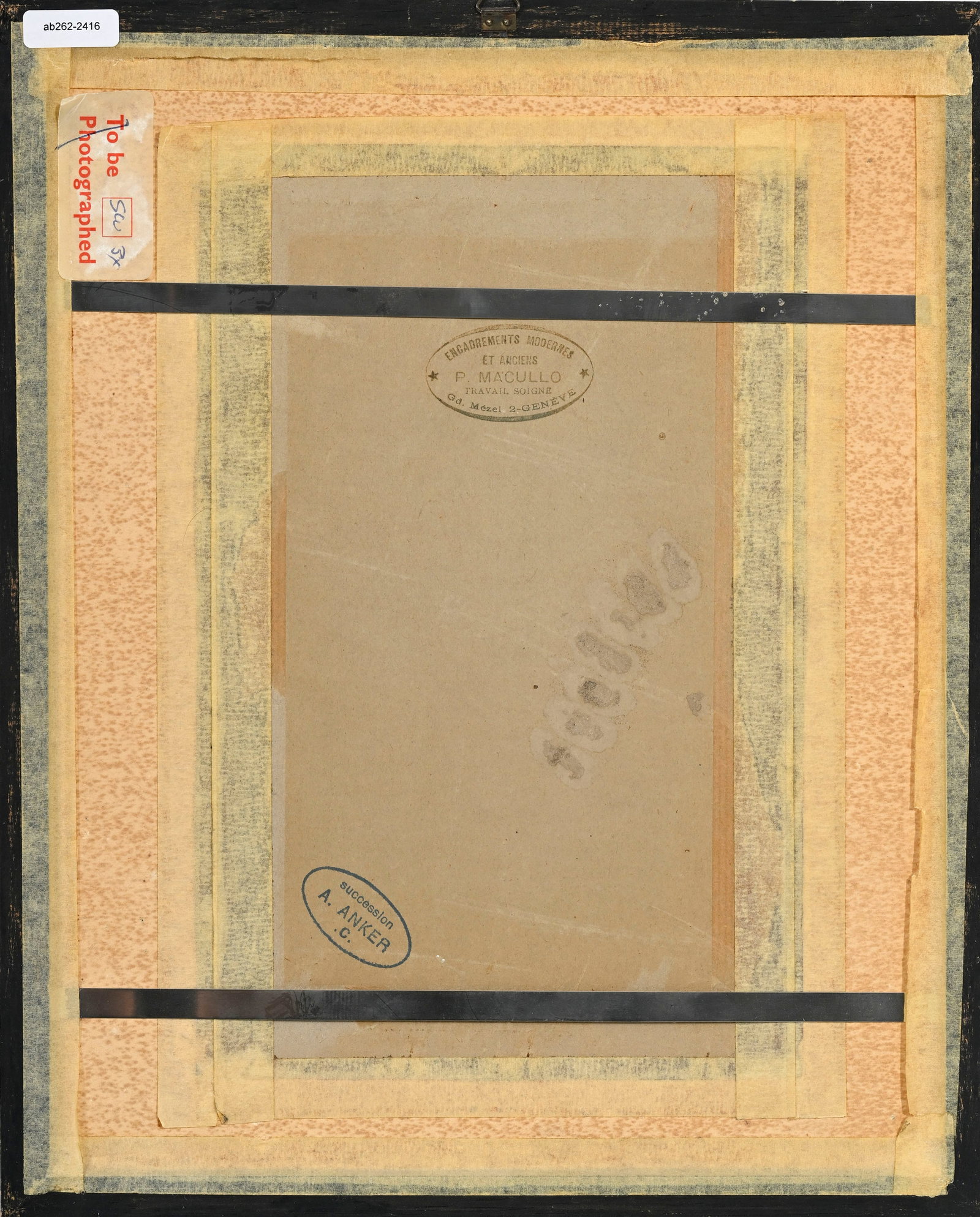 Albert Anker (1831-1910), L'habillement, crayon sur papier, tampon de la succession A. Anker au vers - 4