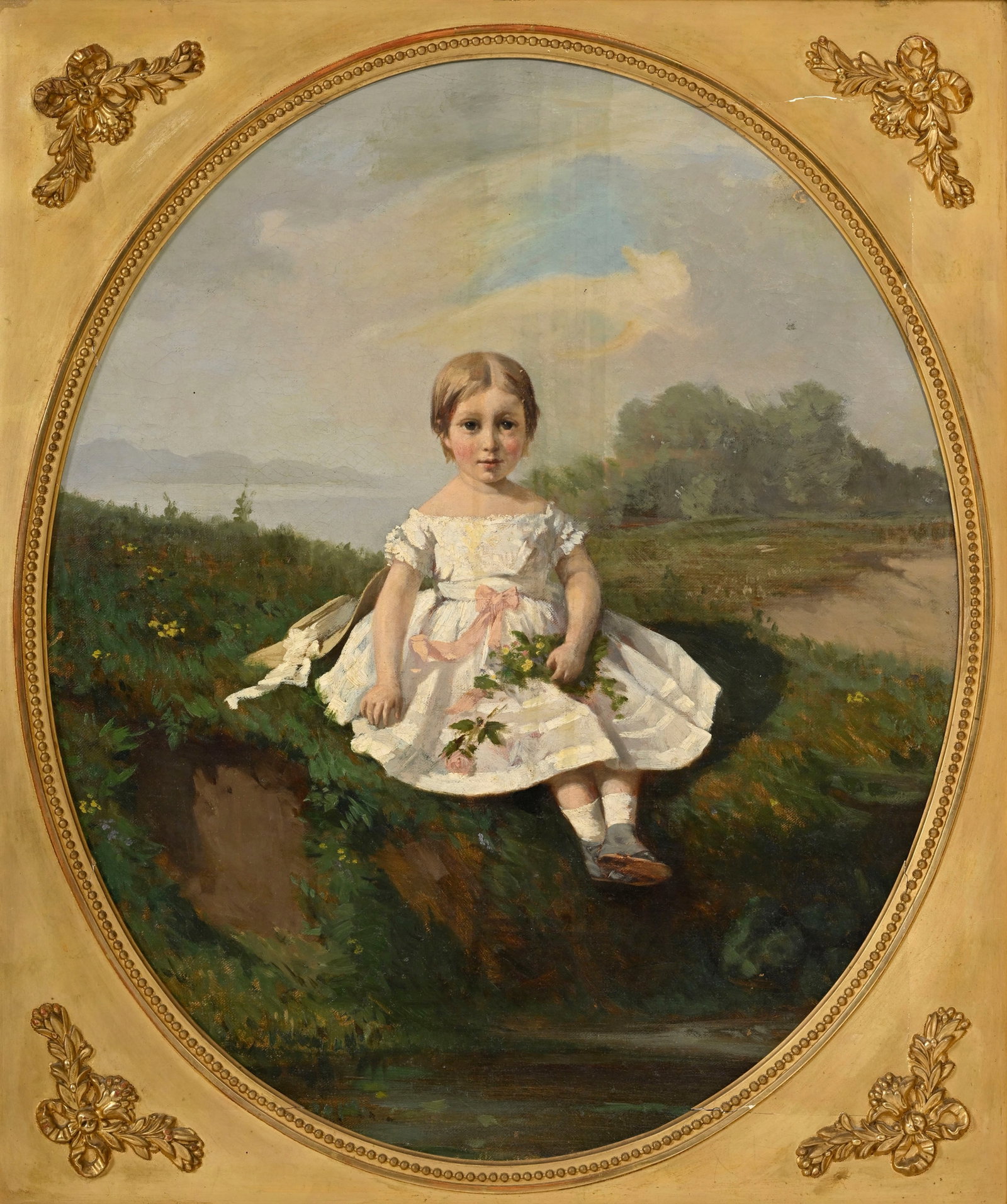 François Bocion (1828-1890), "Mlle Elisa Ney à 2 ans", 1854, huile sur toile, 63,5x53,5 cm (1 of 4)