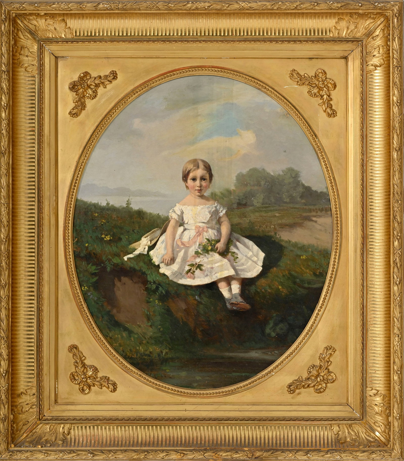 François Bocion (1828-1890), "Mlle Elisa Ney à 2 ans", 1854, huile sur toile, 63,5x53,5 cm - 2