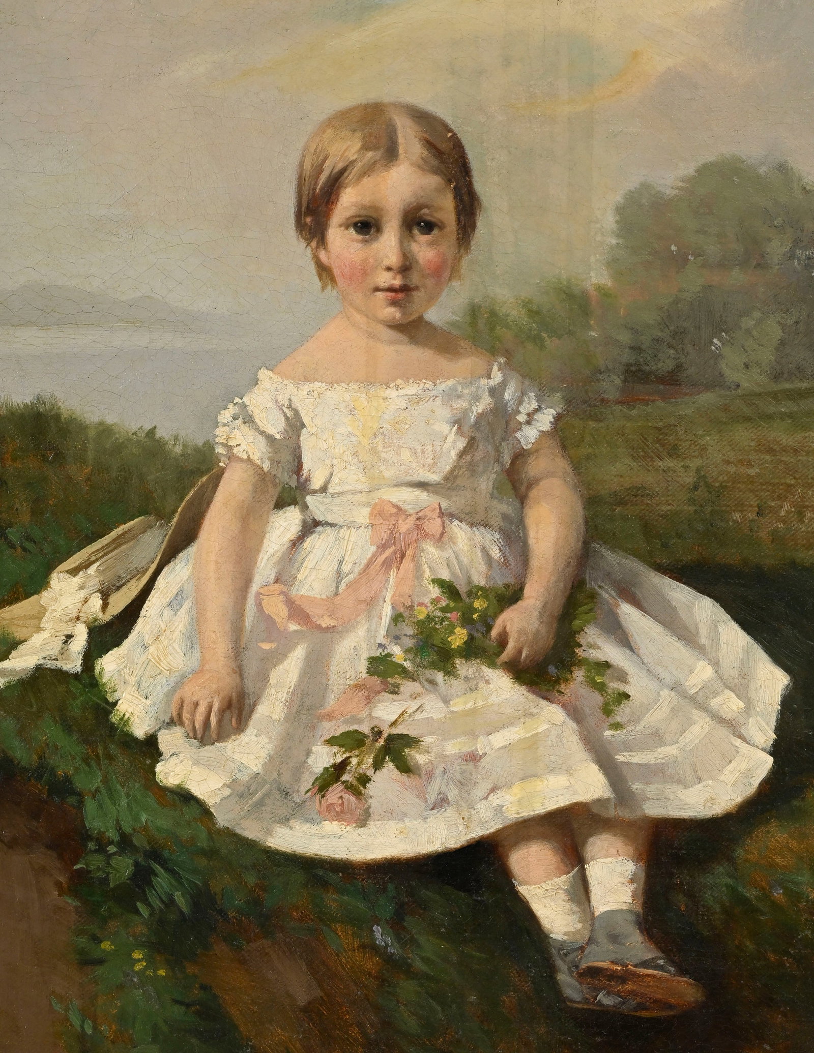 François Bocion (1828-1890), "Mlle Elisa Ney à 2 ans", 1854, huile sur toile, 63,5x53,5 cm - 3