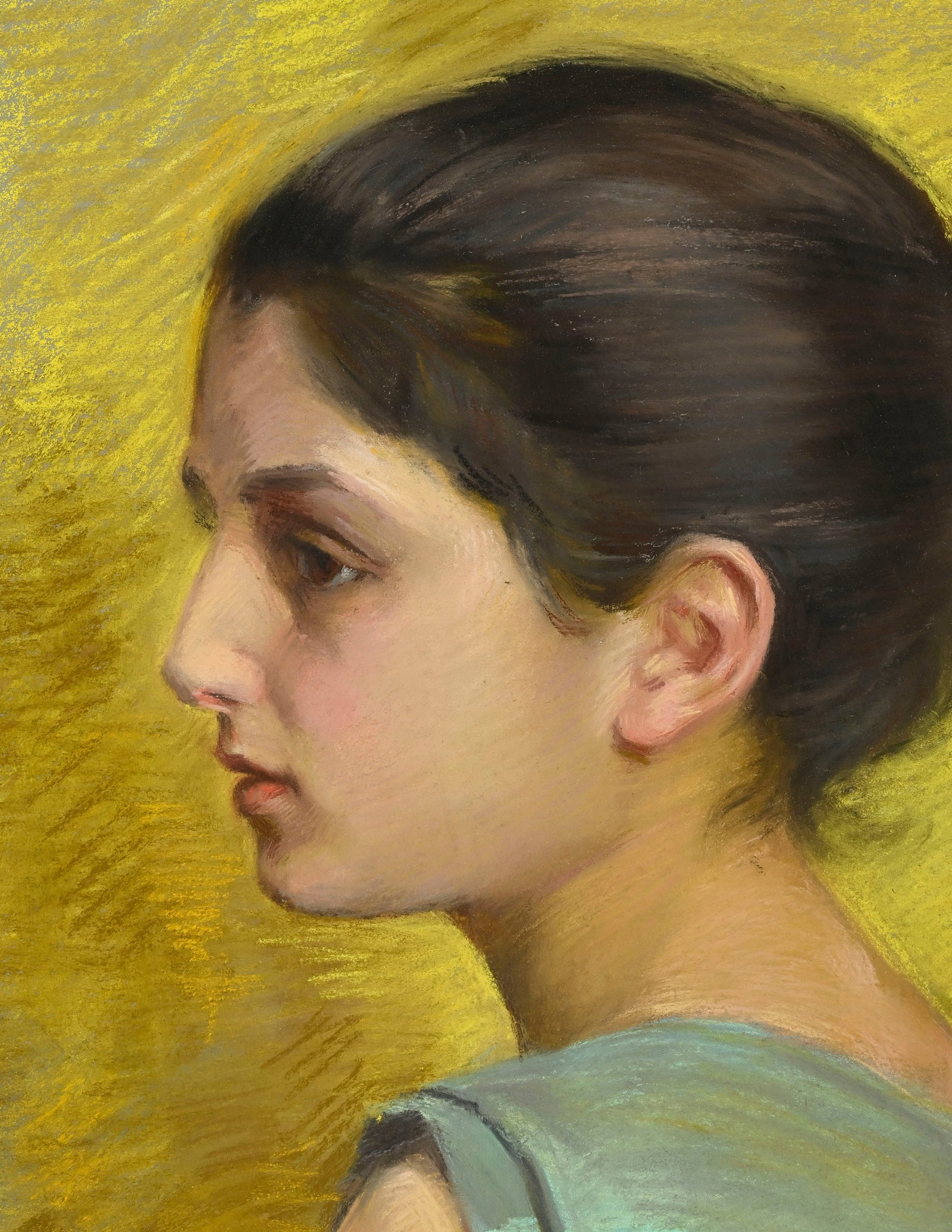 Hélène Calame (1869-1898), Portrait d'une jeune fille, 1894, pastel sur papier, signé - 3