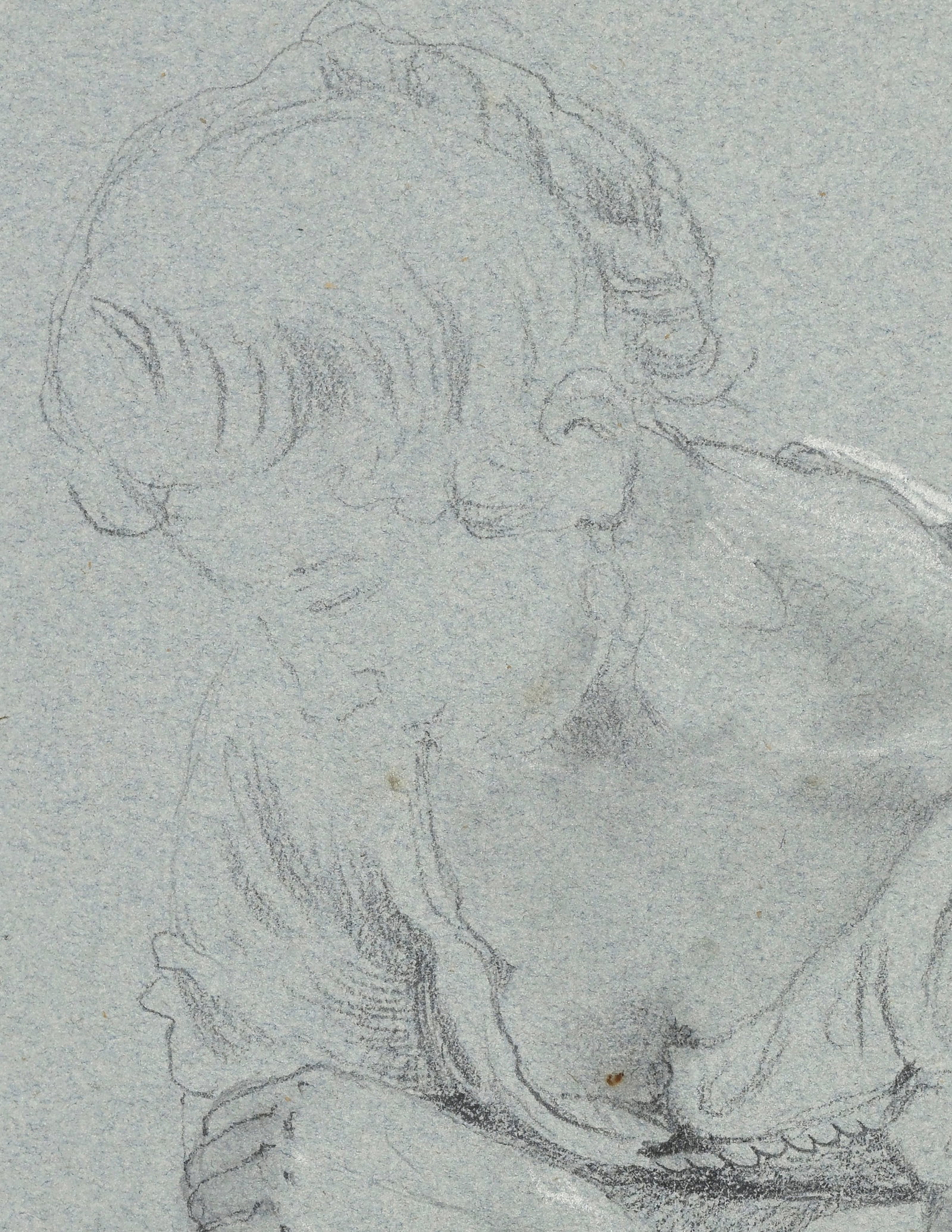 Arthur Calame (1843-1919), Femmes, ensemble de 5 œuvres sur papier (pierre noire, crayon de gra - 11