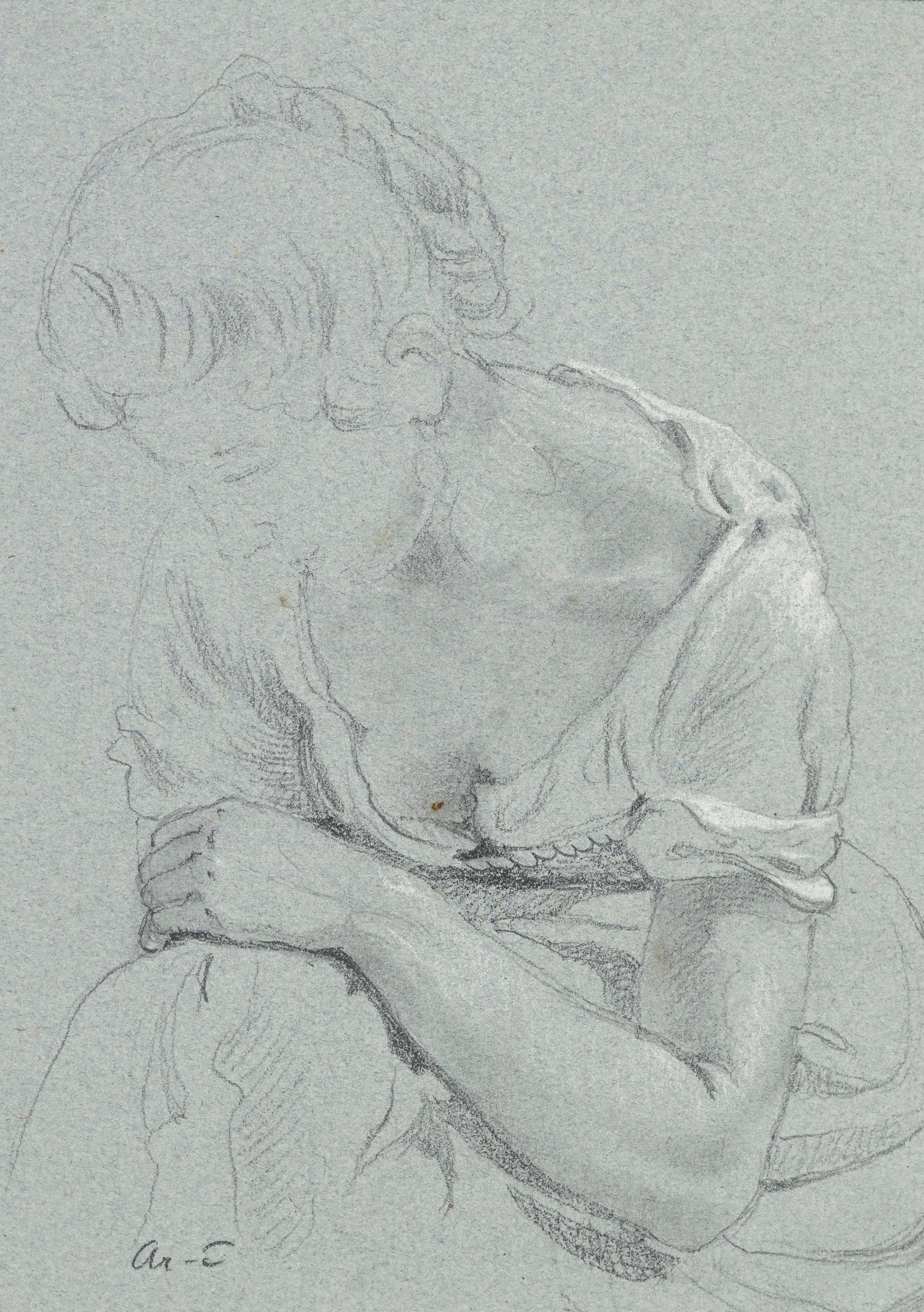 Arthur Calame (1843-1919), Femmes, ensemble de 5 œuvres sur papier (pierre noire, crayon de gra (1 of 20)