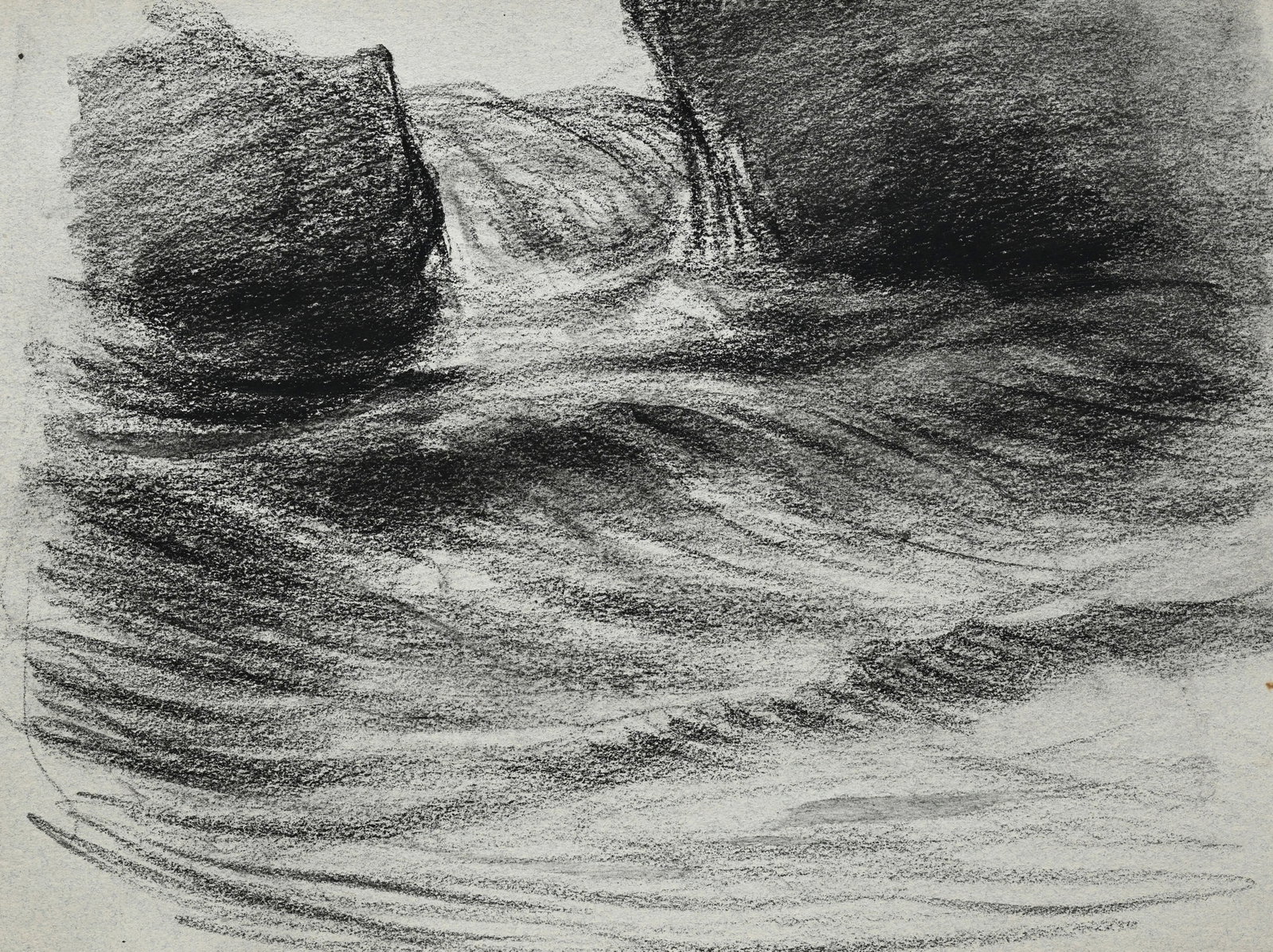 Arthur Calame (1843-1919), Etudes et croquis, ensemble de 3 carnets comprenant 82 fusains ou pierre  - 4