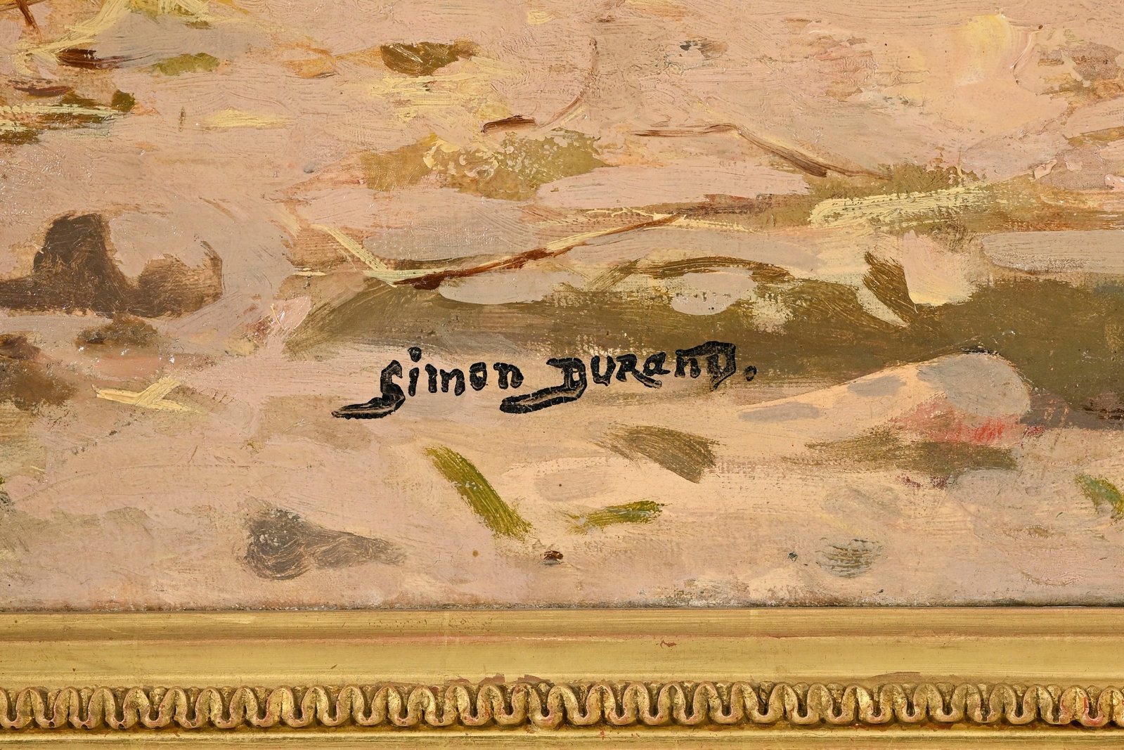 Simon Durand (1838-1896), Moine Capucin dans son jardin, huile sur toile, signée, 95x119 cm Pr - 4