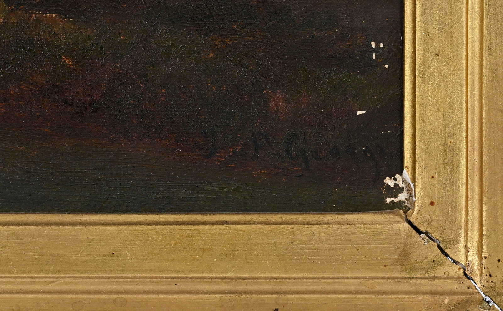Jean-Philippe George-Julliard (1818-1888), Le lac Léman et Genève, huile sur toile, sign&# - 4