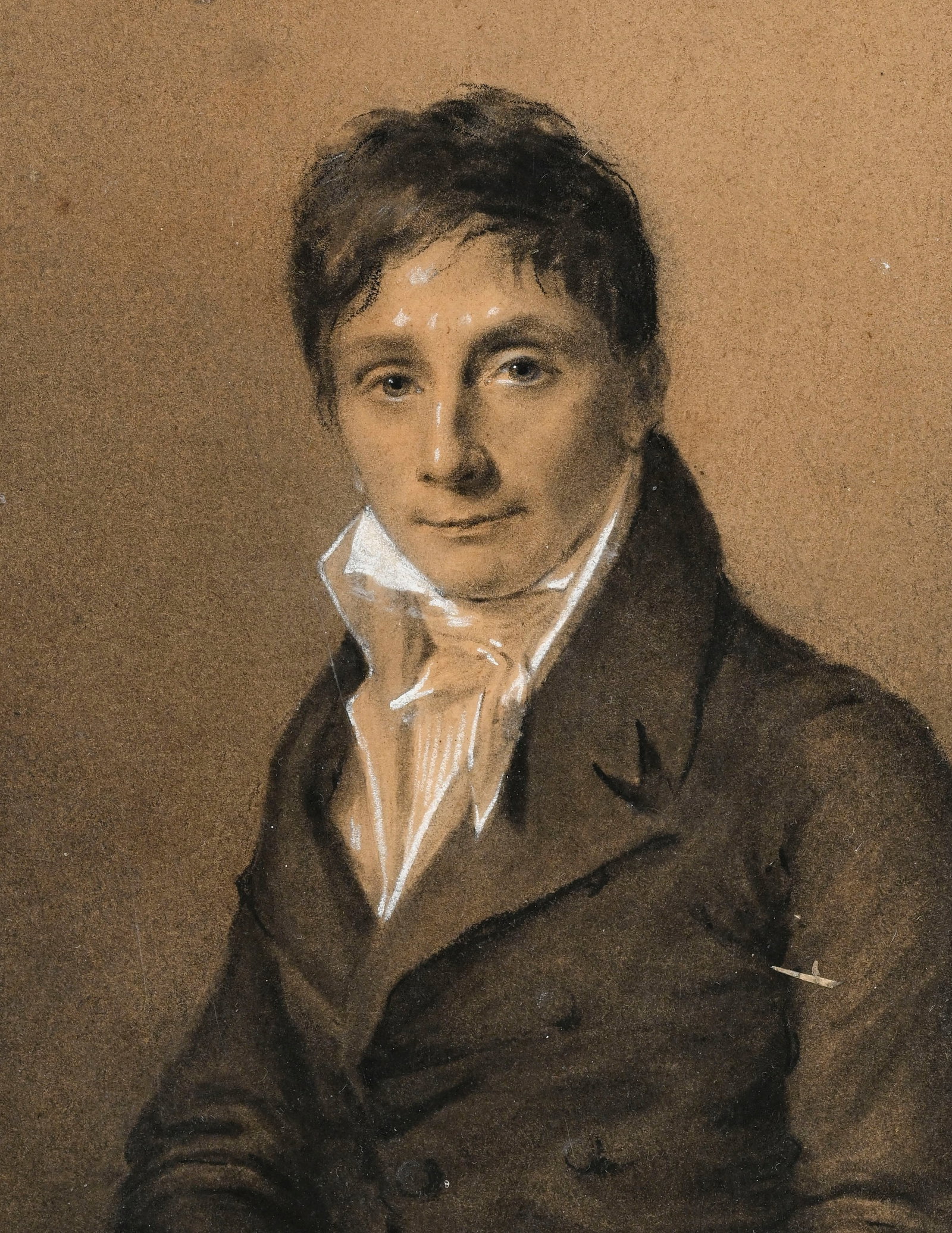 Amélie Munier-Romilly (1788-1875), attribué à, Portrait d'un gentilhomme, estompe et  - 3
