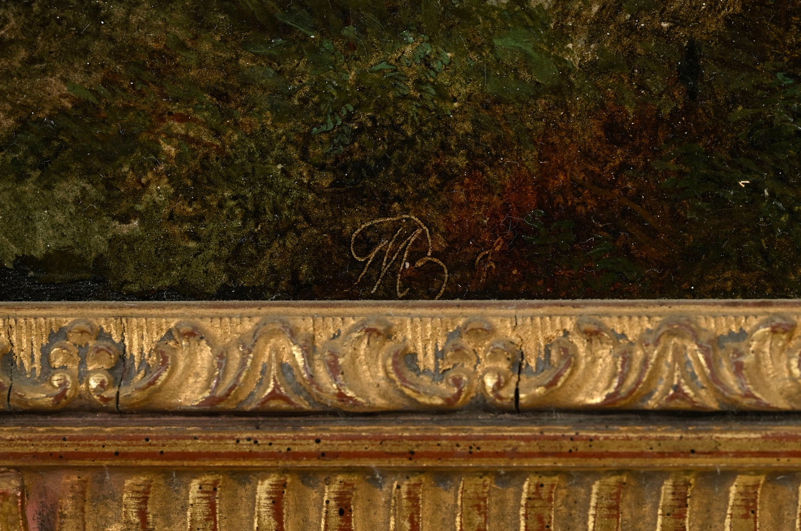 Jean-Baptiste Muntzberger (1794-1878), Paysage au saule, huile sur papier marouflé sur toile, m - 5