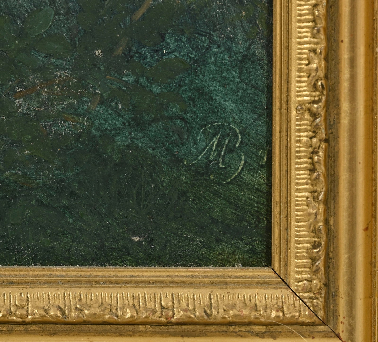 Jean-Baptiste Muntzberger (1794-1878), Paysage de rivière arboré, huile sur carton, monogr - 4