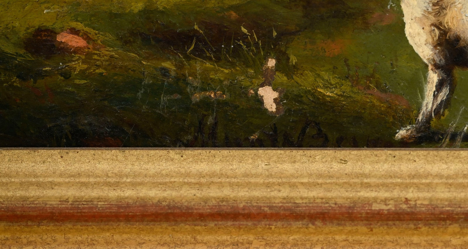 Jean-Baptiste Muntzberger (1794-1878), Paysage pastoral aux vaches et au chien, huile sur carton, si - 5