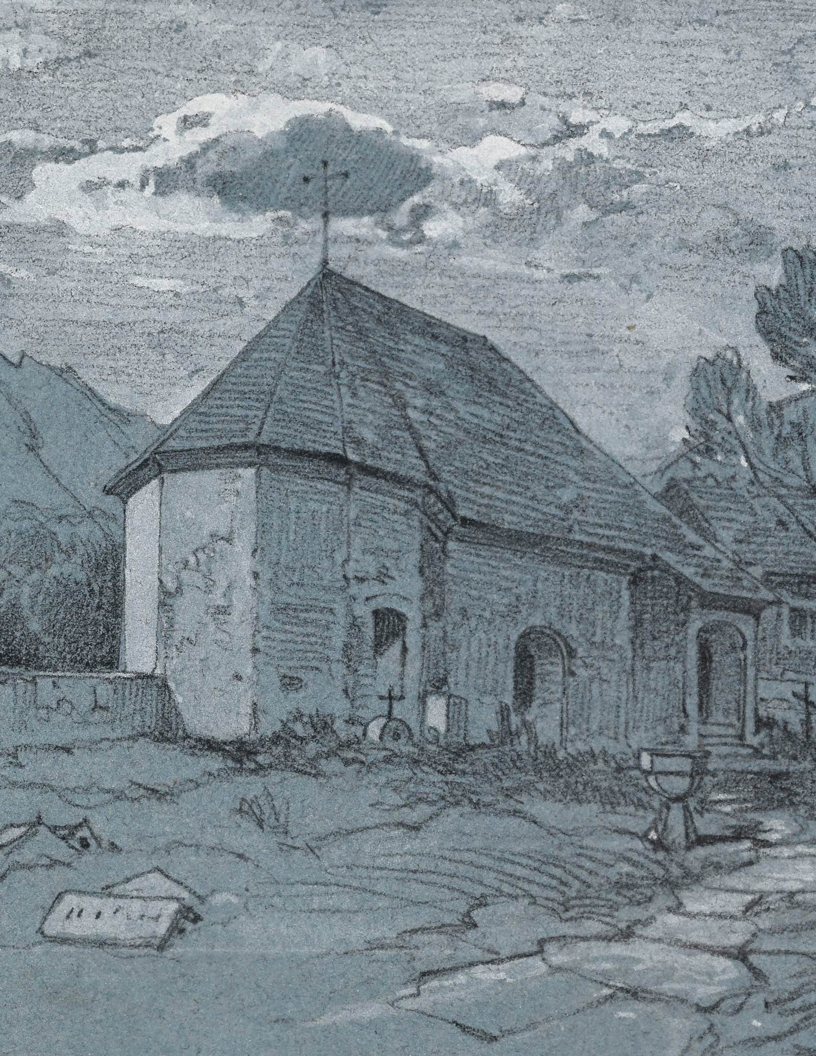 Jean-Baptiste Muntzberger (1794-1878), Paysages, ensemble de 7 œuvres sur papier, monogramm - 15