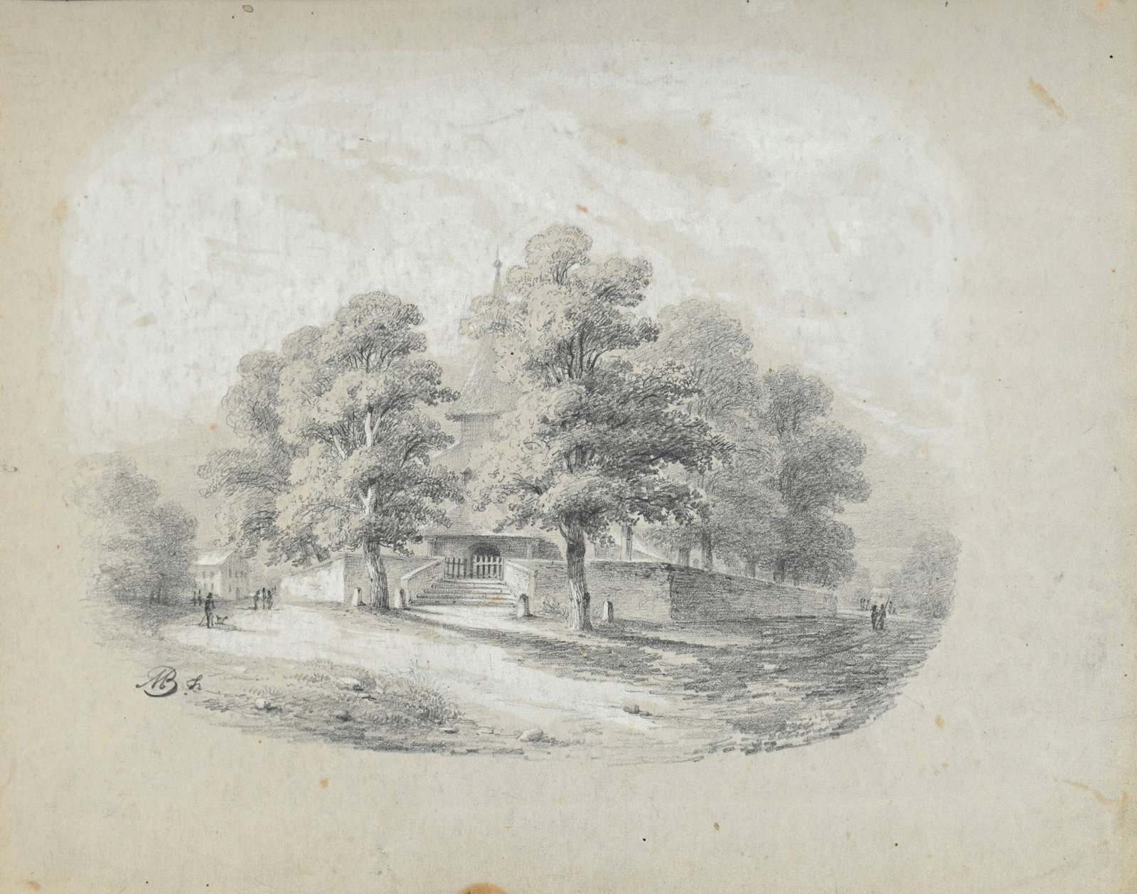 Jean-Baptiste Muntzberger (1794-1878), Paysages, ensemble de 7 œuvres sur papier, monogramm - 7