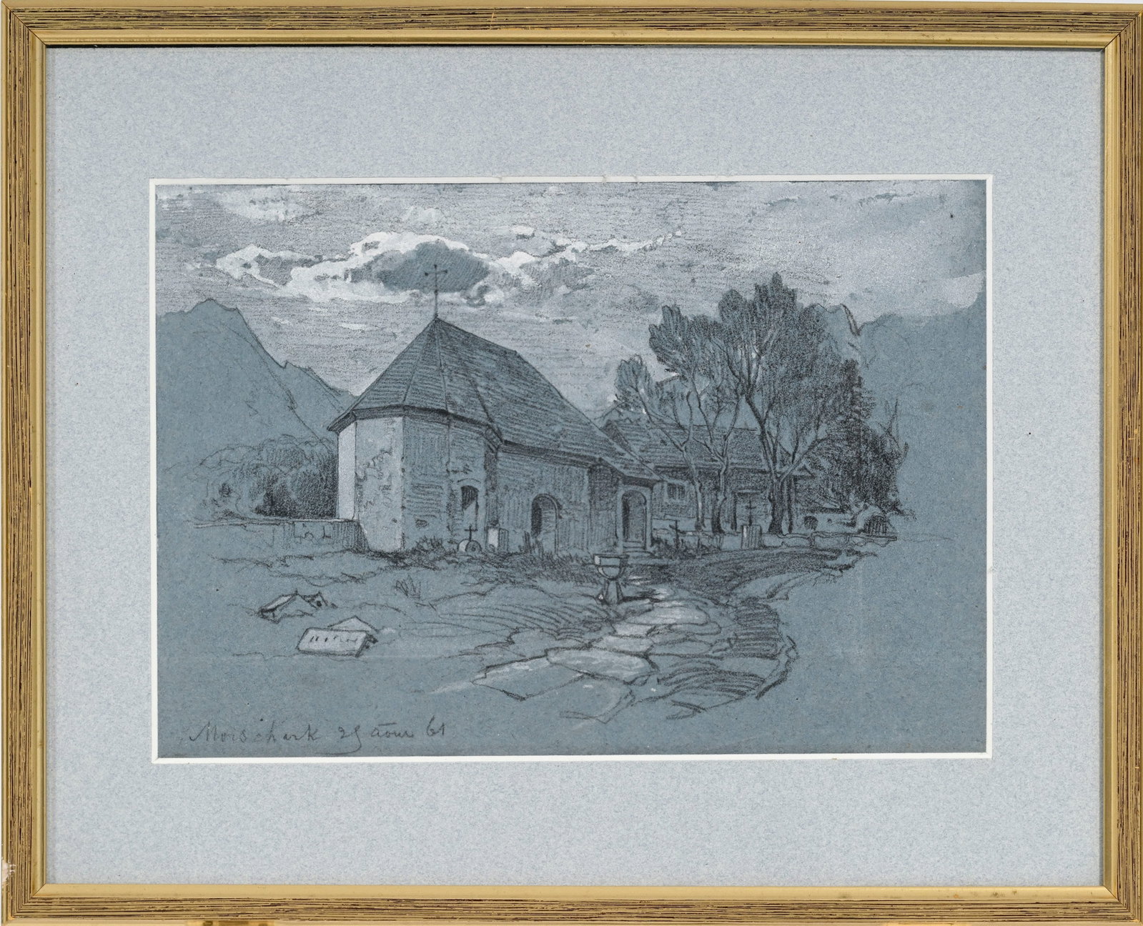 Jean-Baptiste Muntzberger (1794-1878), Paysages, ensemble de 7 œuvres sur papier, monogramm - 8
