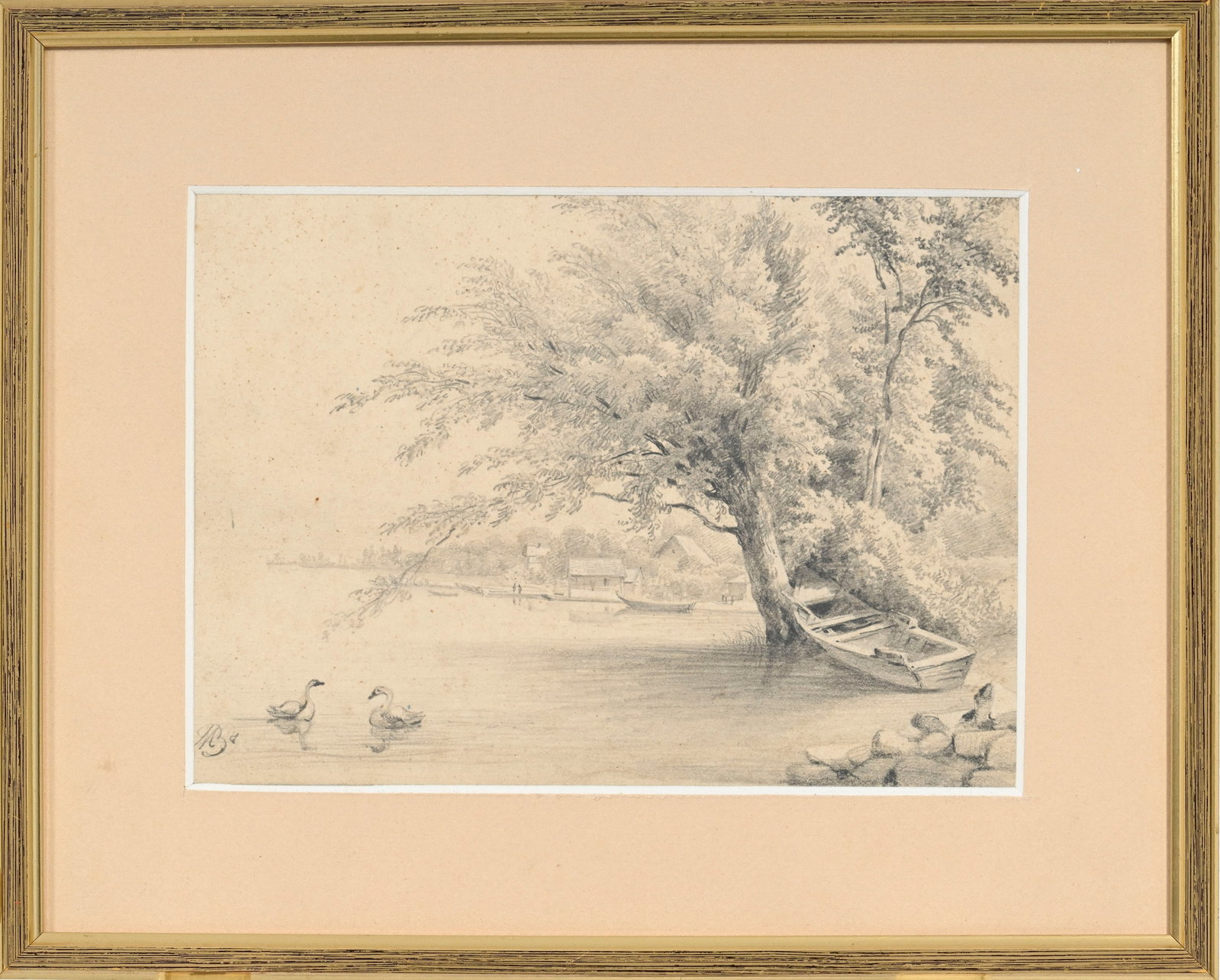 Jean-Baptiste Muntzberger (1794-1878), Paysages, ensemble de 7 œuvres sur papier, monogramm - 9