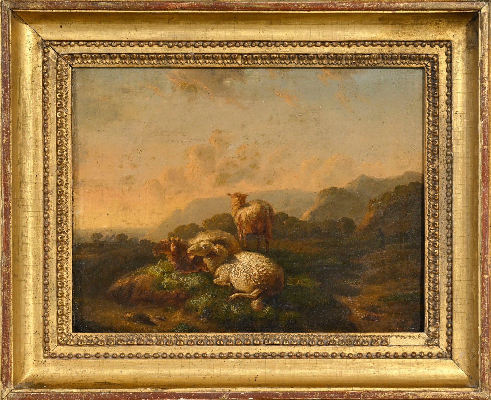 Léopold Robert (1794-1835), "Paysage aux trois moutons au pied des Monts Albain", décembre - 2