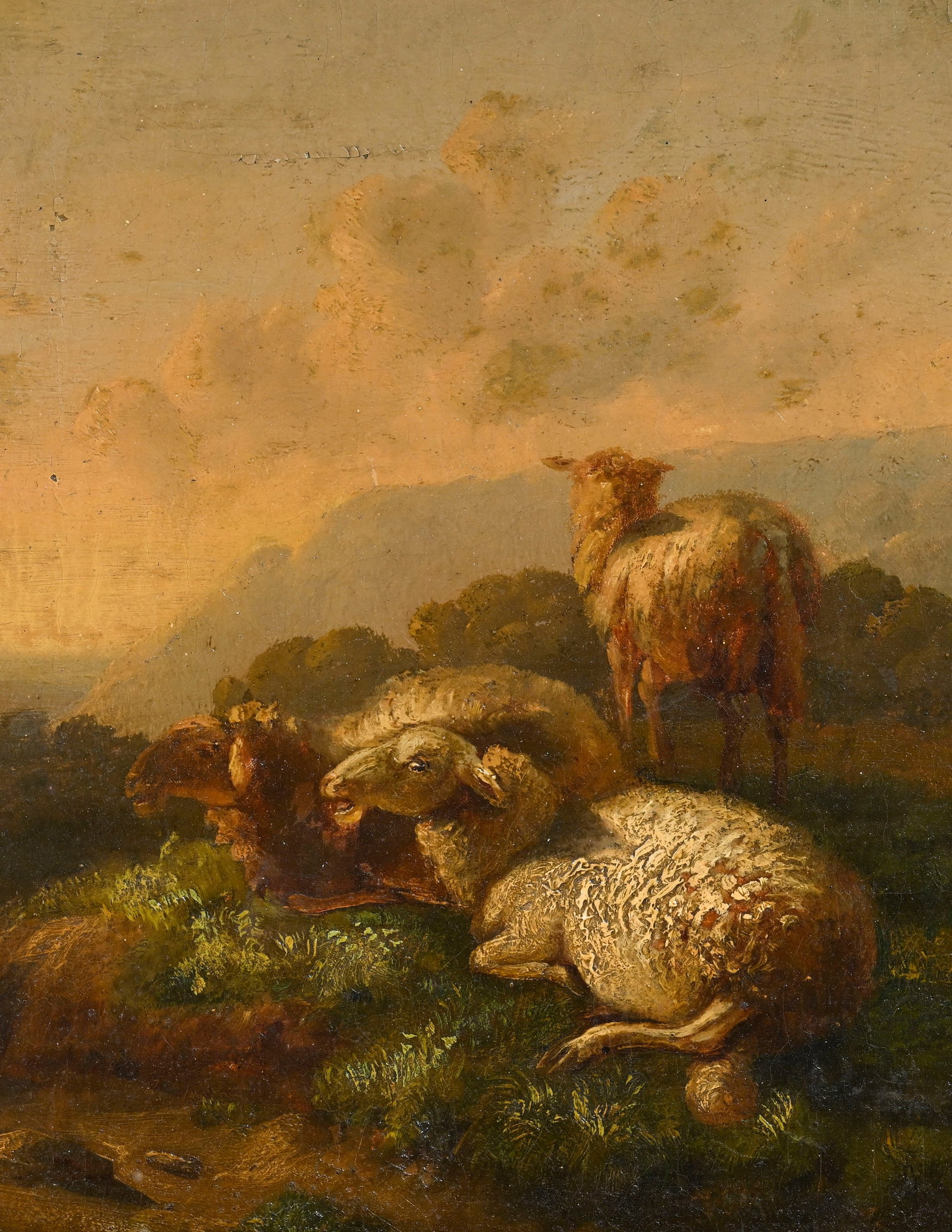 Léopold Robert (1794-1835), "Paysage aux trois moutons au pied des Monts Albain", décembre - 3
