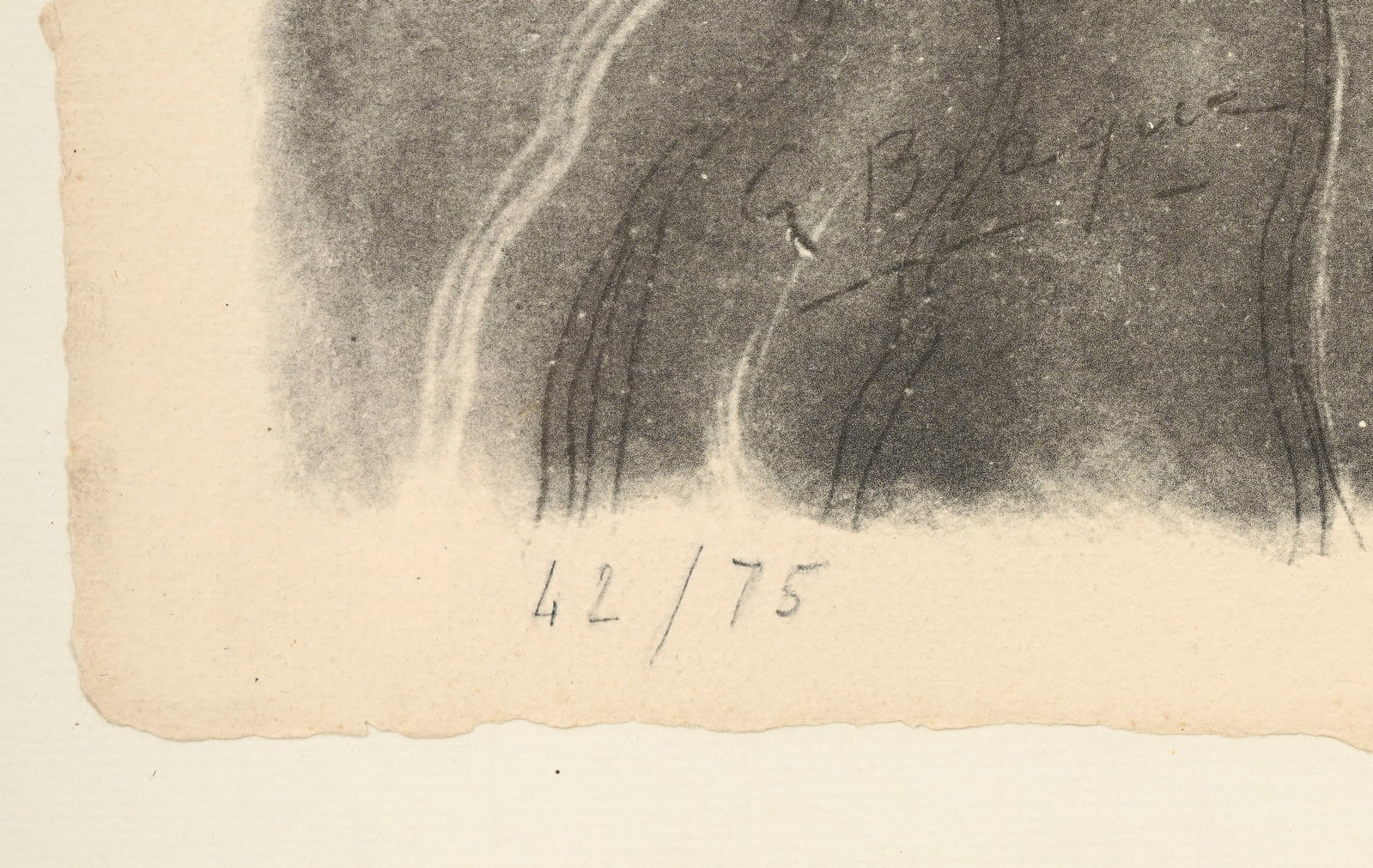 Georges Braque (1882-1963), d'après, Nu aux feuilles, lithographie, signée dans la plaque, - 4