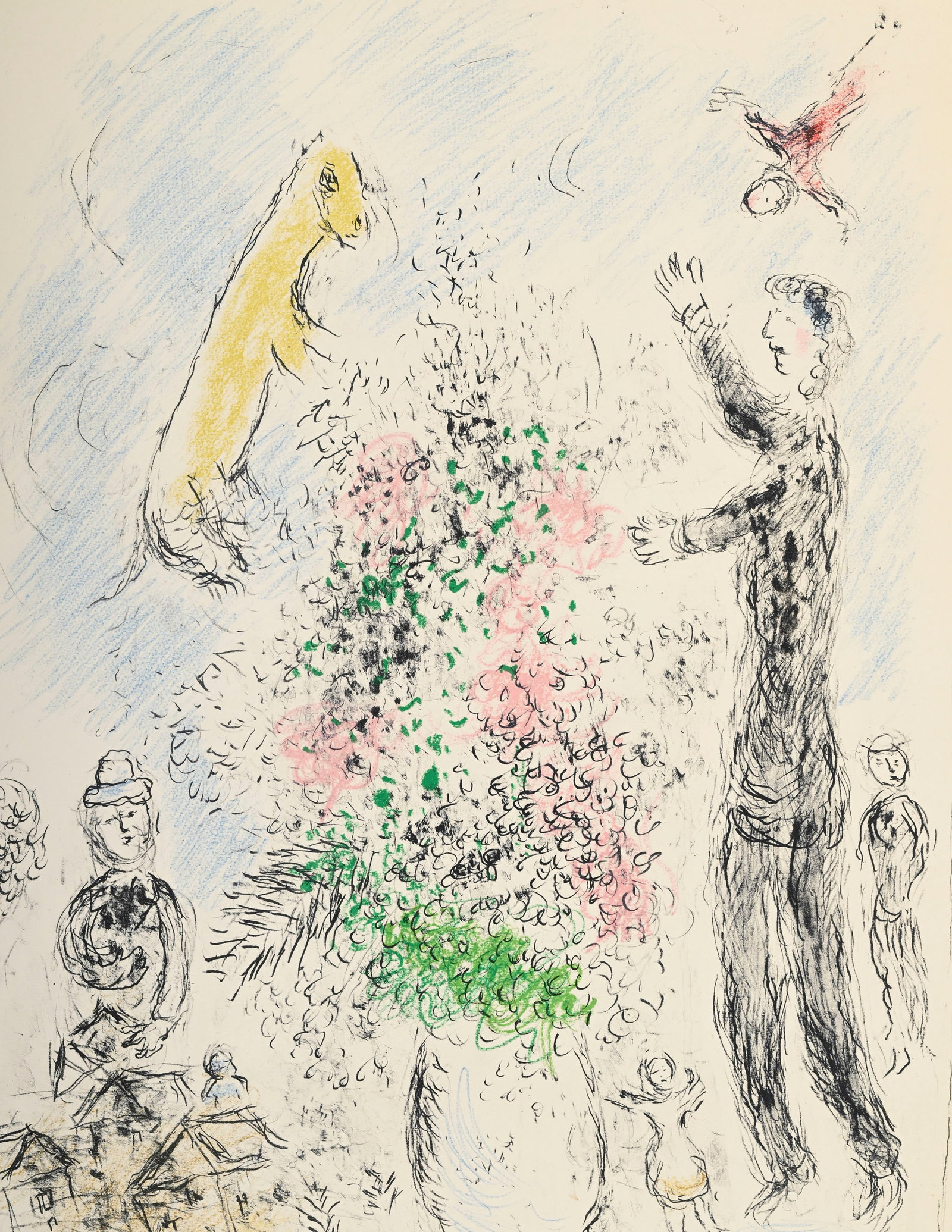 Marc Chagall (1887-1985), "Les Lilas", 1980, lithographie en couleurs sur Velin d'Arches, signé - 4