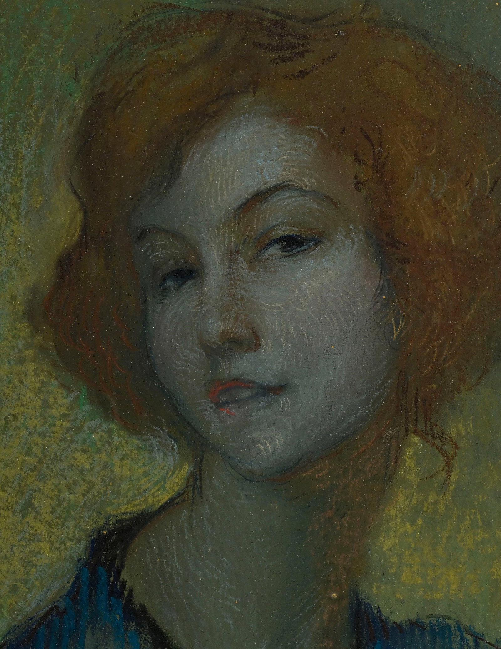 Edgar Chahine (1874-1947), Portrait de femme, pastel sur papier, signé, 44,5x36,5 cm (à vu - 3