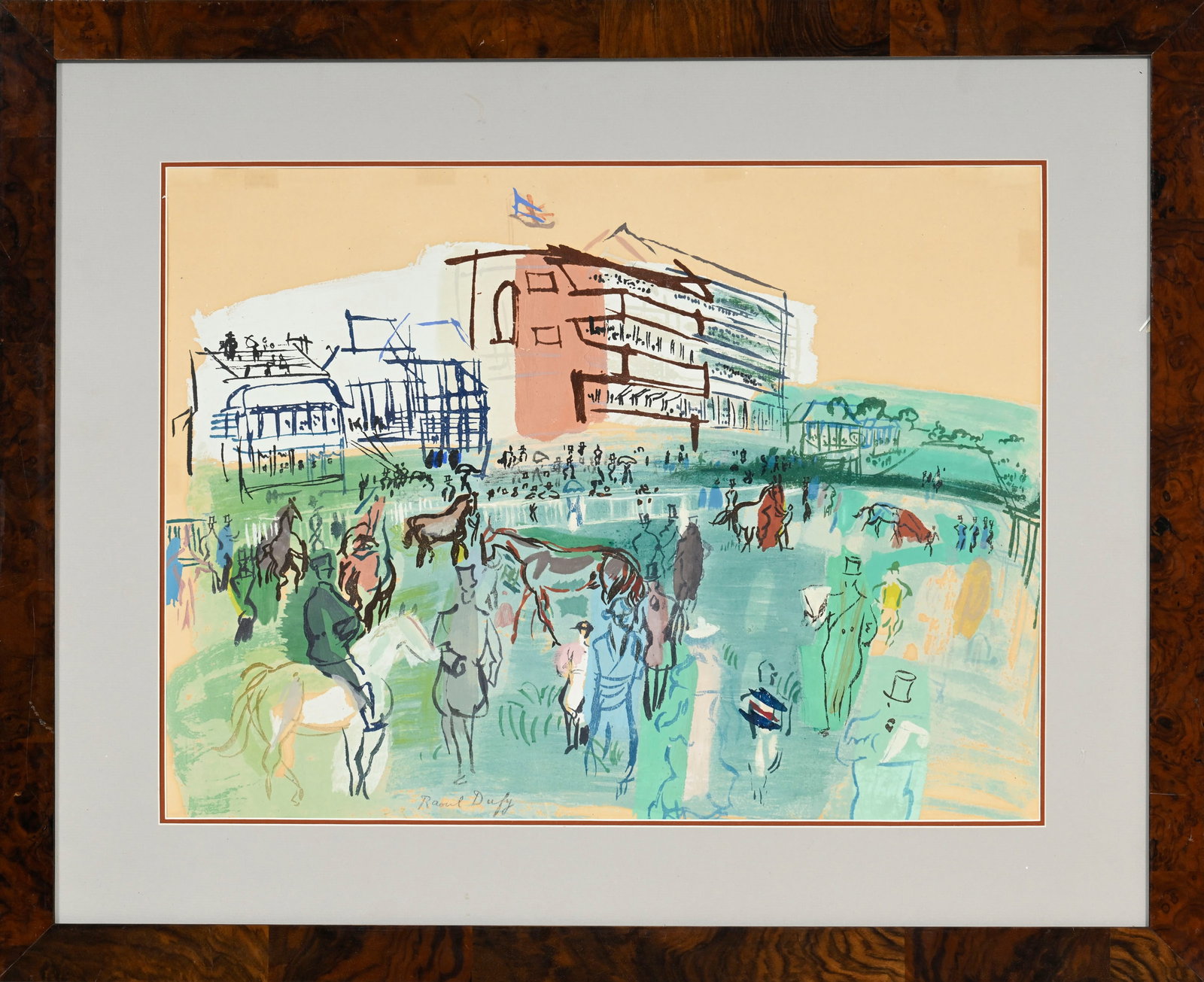 Raoul Dufy (1877-1953), d'après, "Longchamp", lithographie réhaussée, signée, 43 - 2