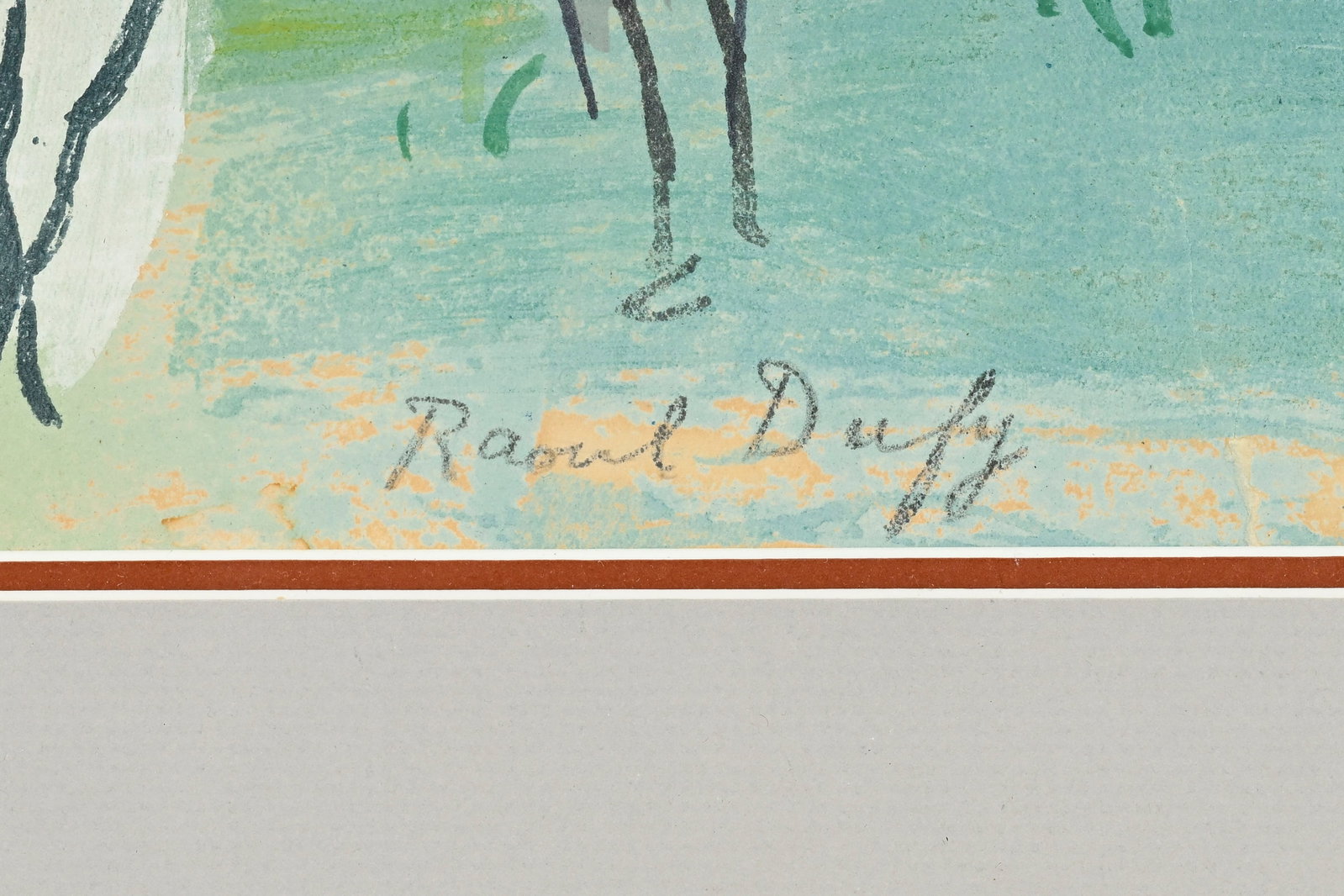 Raoul Dufy (1877-1953), d'après, "Longchamp", lithographie réhaussée, signée, 43 - 4