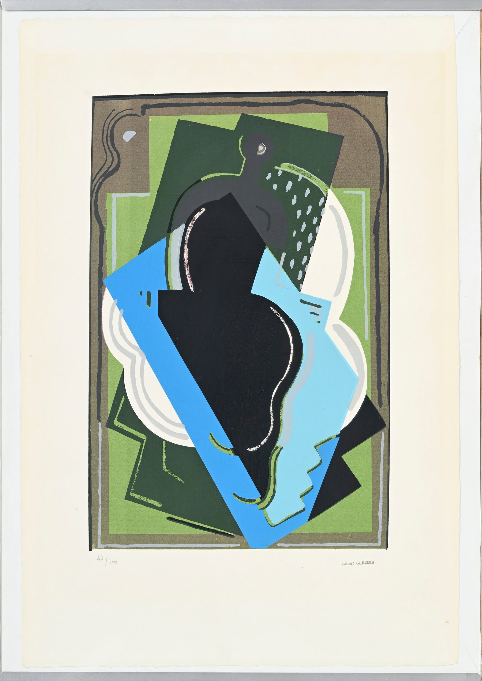 Albert Gleizes (1881-1953), "Portrait de Mrs Walter Fleisher", c.1927, lithographie en couleurs, cac - 2