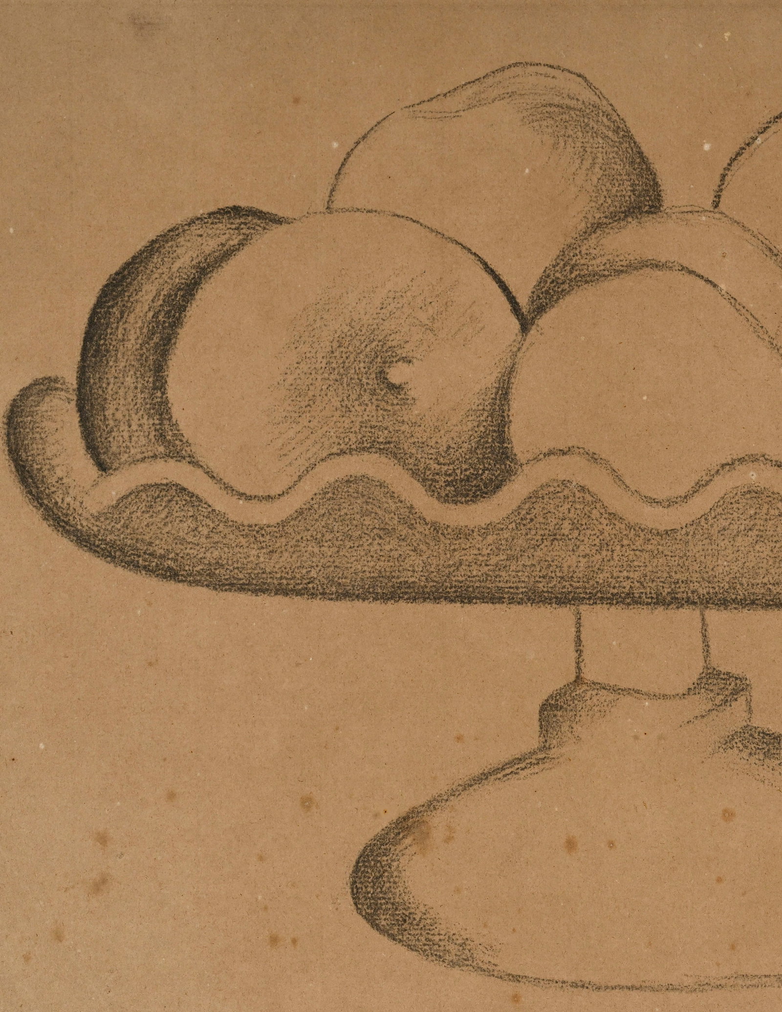 Auguste Herbin (1882-1960), Nature morte aux fruits dans une coupe, crayon sur papier, signé, 2 - 3
