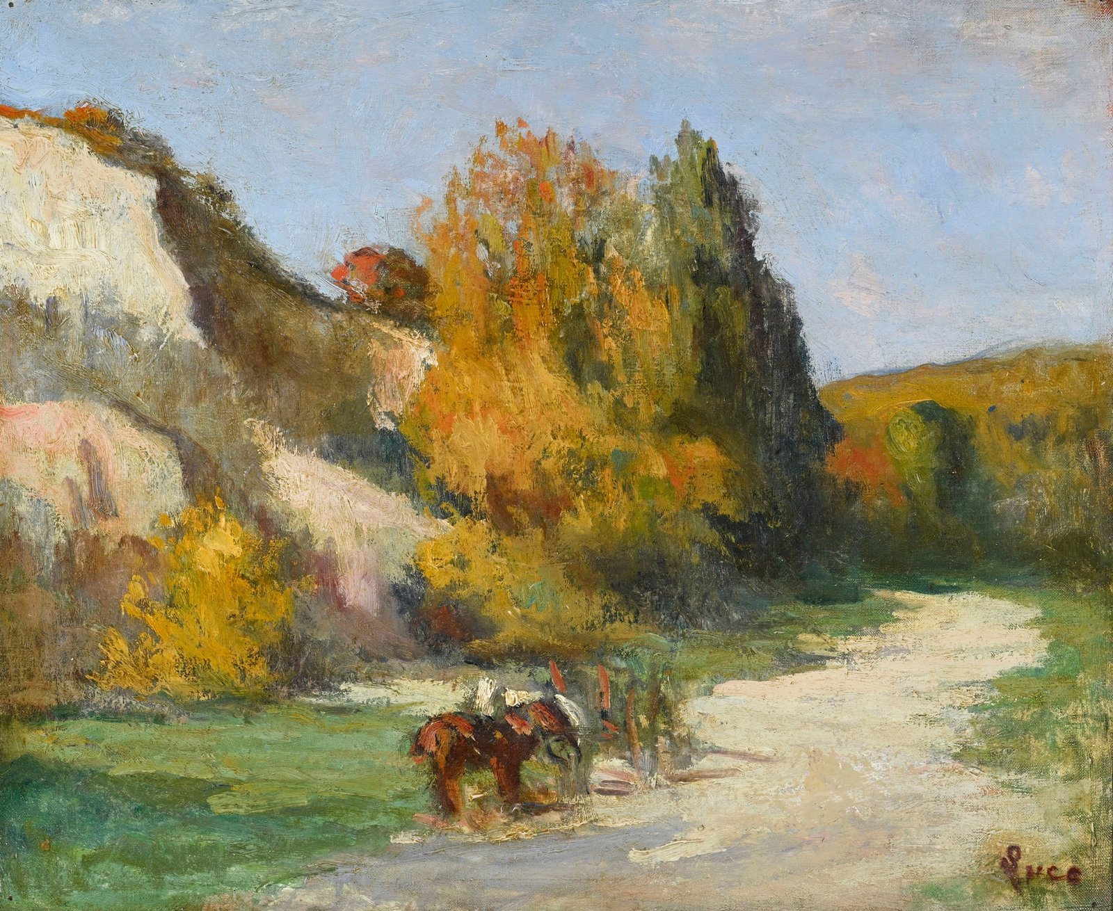 Maximilien Luce (1858-1941), Paysage animé, huile sur toile, signée, 38x46 cm Provena (1 of 5)
