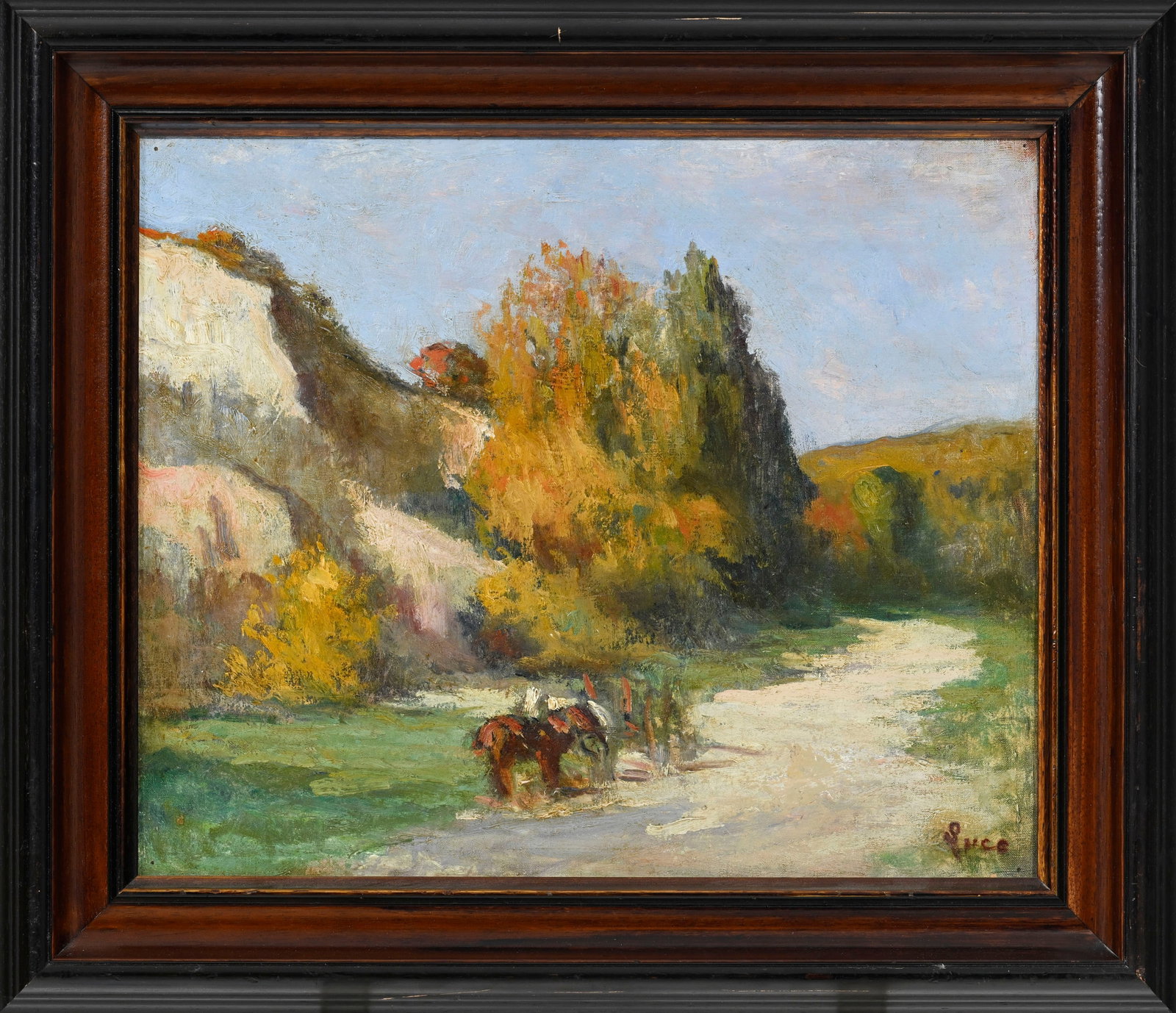 Maximilien Luce (1858-1941), Paysage animé, huile sur toile, signée, 38x46 cm Provena - 2