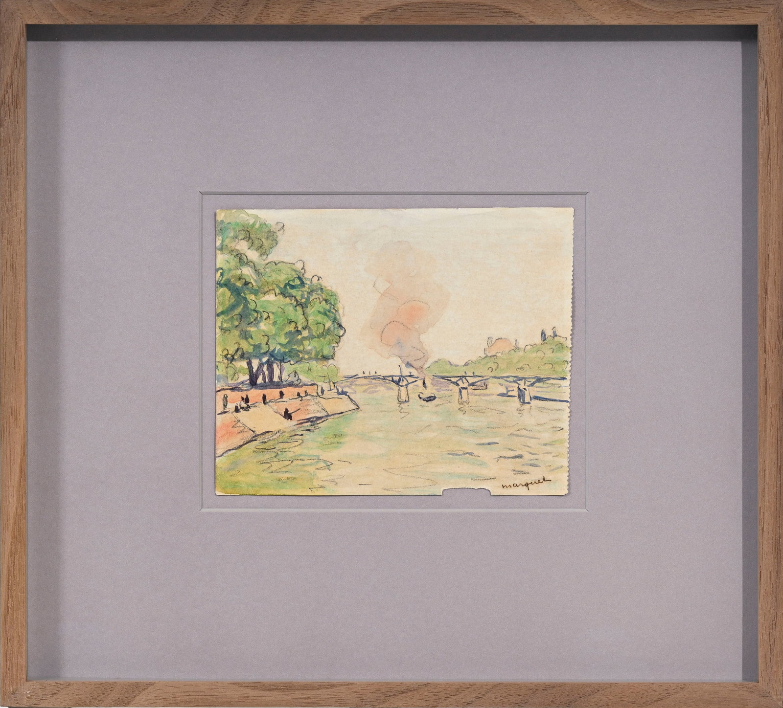Albert Marquet (1875-1947), "Le Pont des Arts", c. 1945-1946, aquarelle et crayon sur papier, sign&# - 2