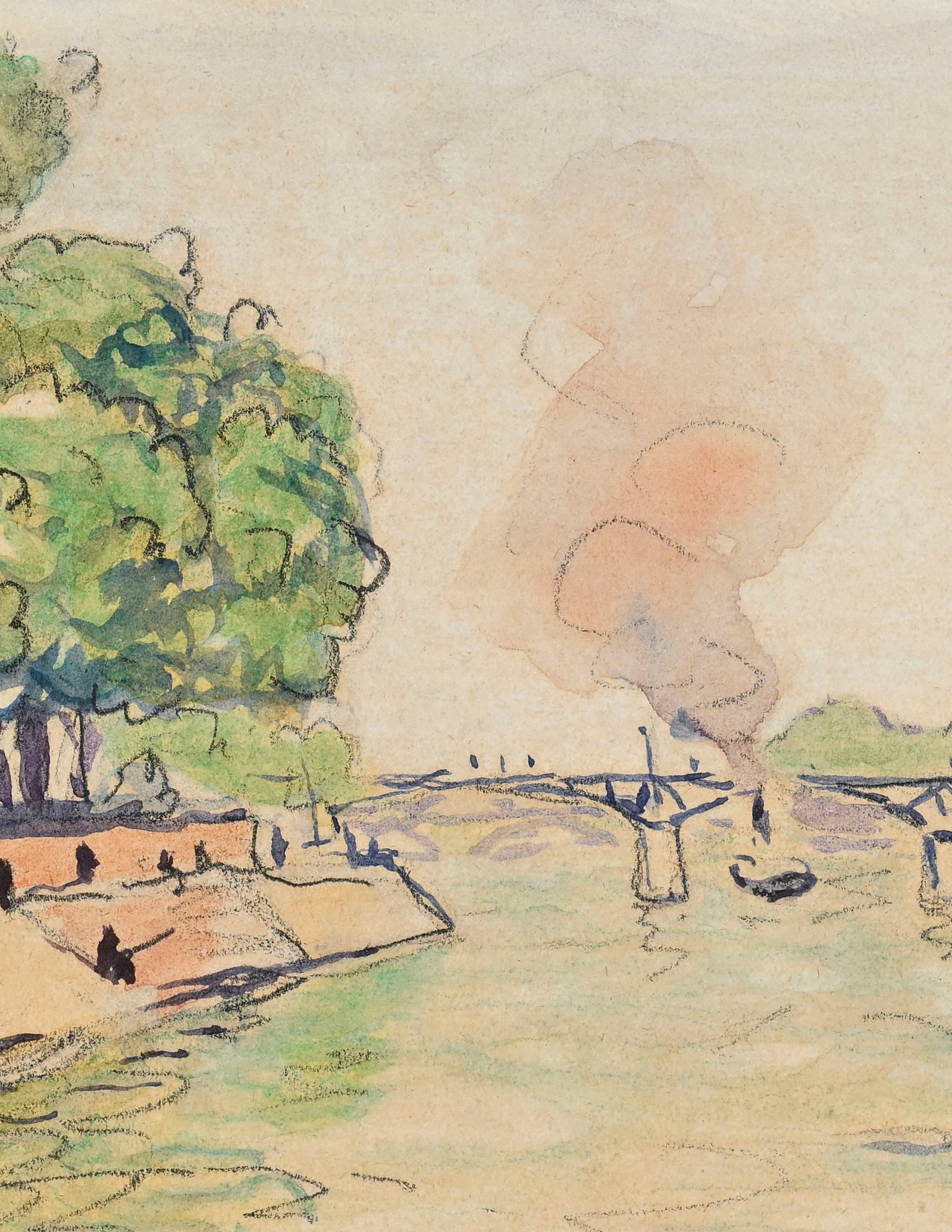 Albert Marquet (1875-1947), "Le Pont des Arts", c. 1945-1946, aquarelle et crayon sur papier, sign&# - 3