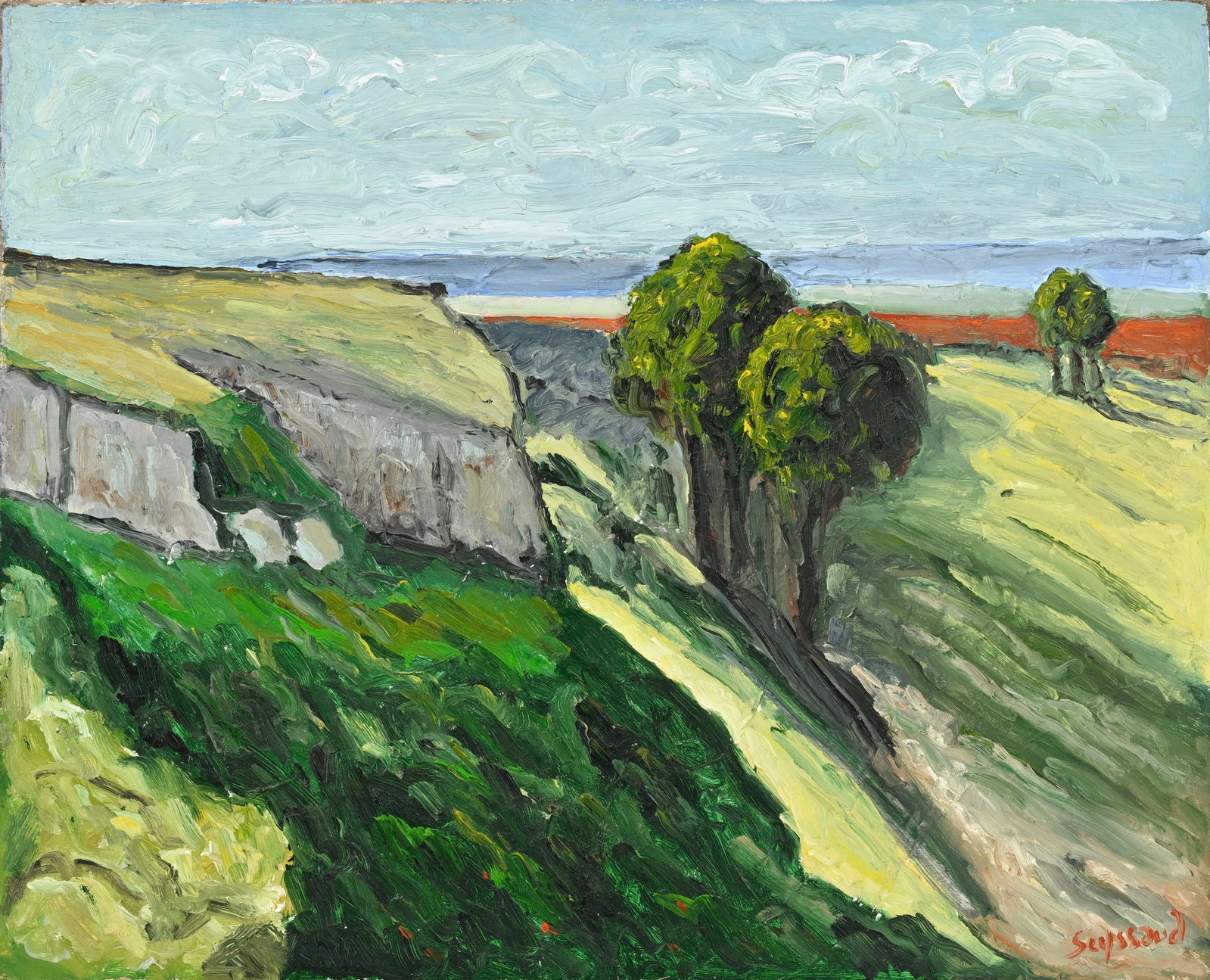 René Seyssaud (1867-1952), "Paysage en bord de mer"_,_ huile sur toile, signée, contresign (1 of 4)